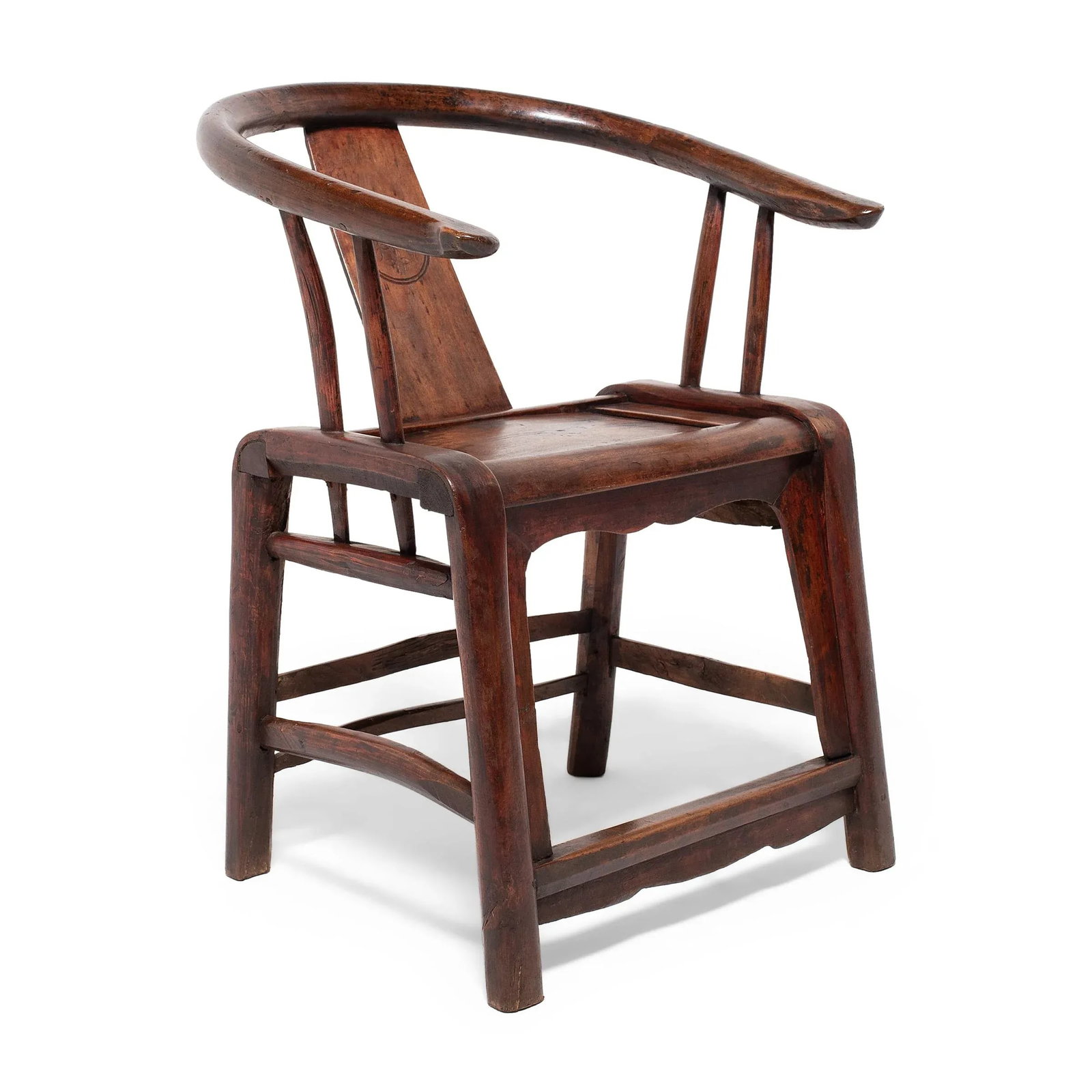 Chinese Red Lacquer Roundback Chair, 19th C. - 8