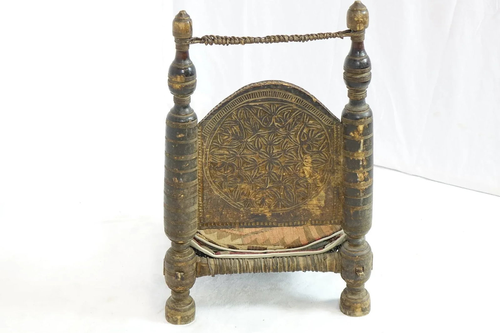 Late 19th Century Antique Middle Eastern Low Chair - 8