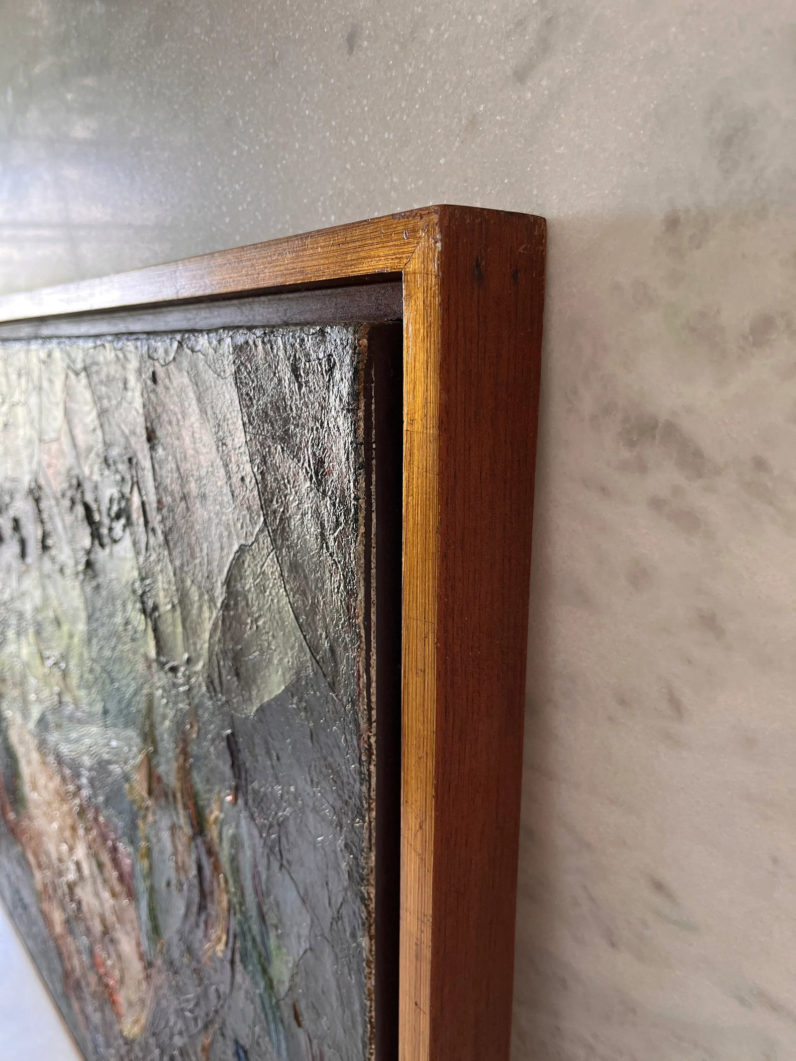 Vintage Abstract Oil Painting by F. Sovero Cuyubama (20th C) - 11