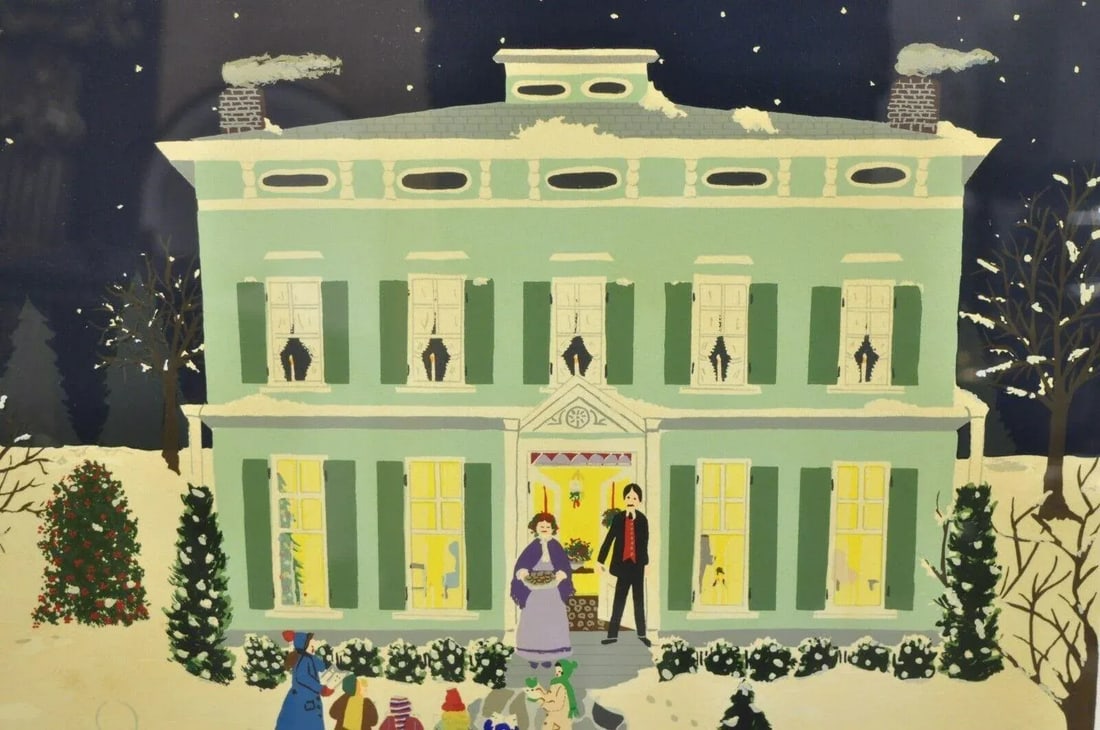 Jane Wooster Scott Signed and Numbered Serigraph Framed Art "Carefree Days" - 3