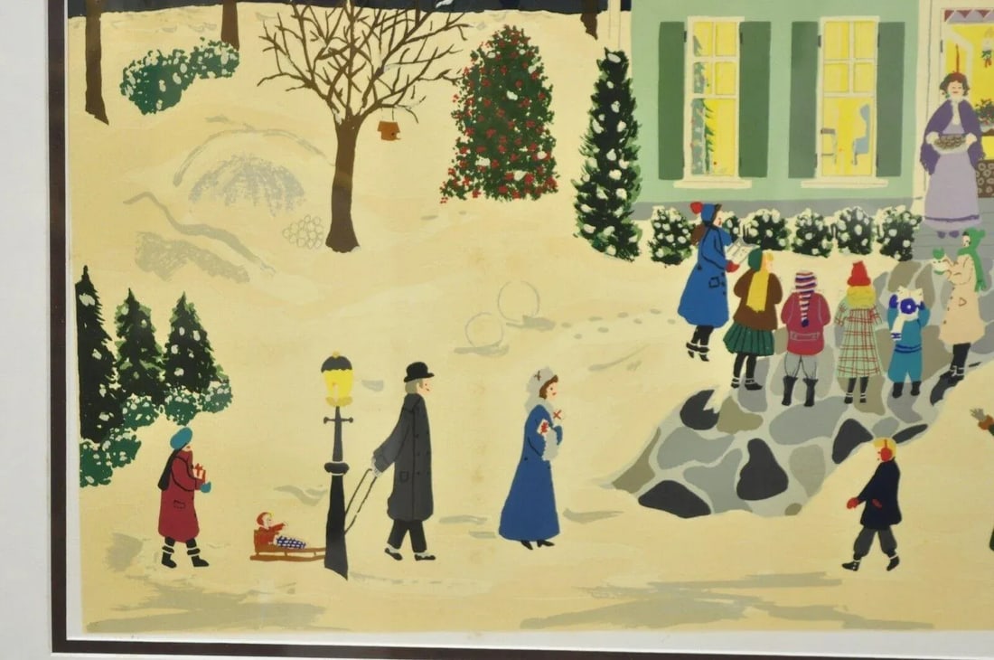 Jane Wooster Scott Signed and Numbered Serigraph Framed Art "Carefree Days" - 4