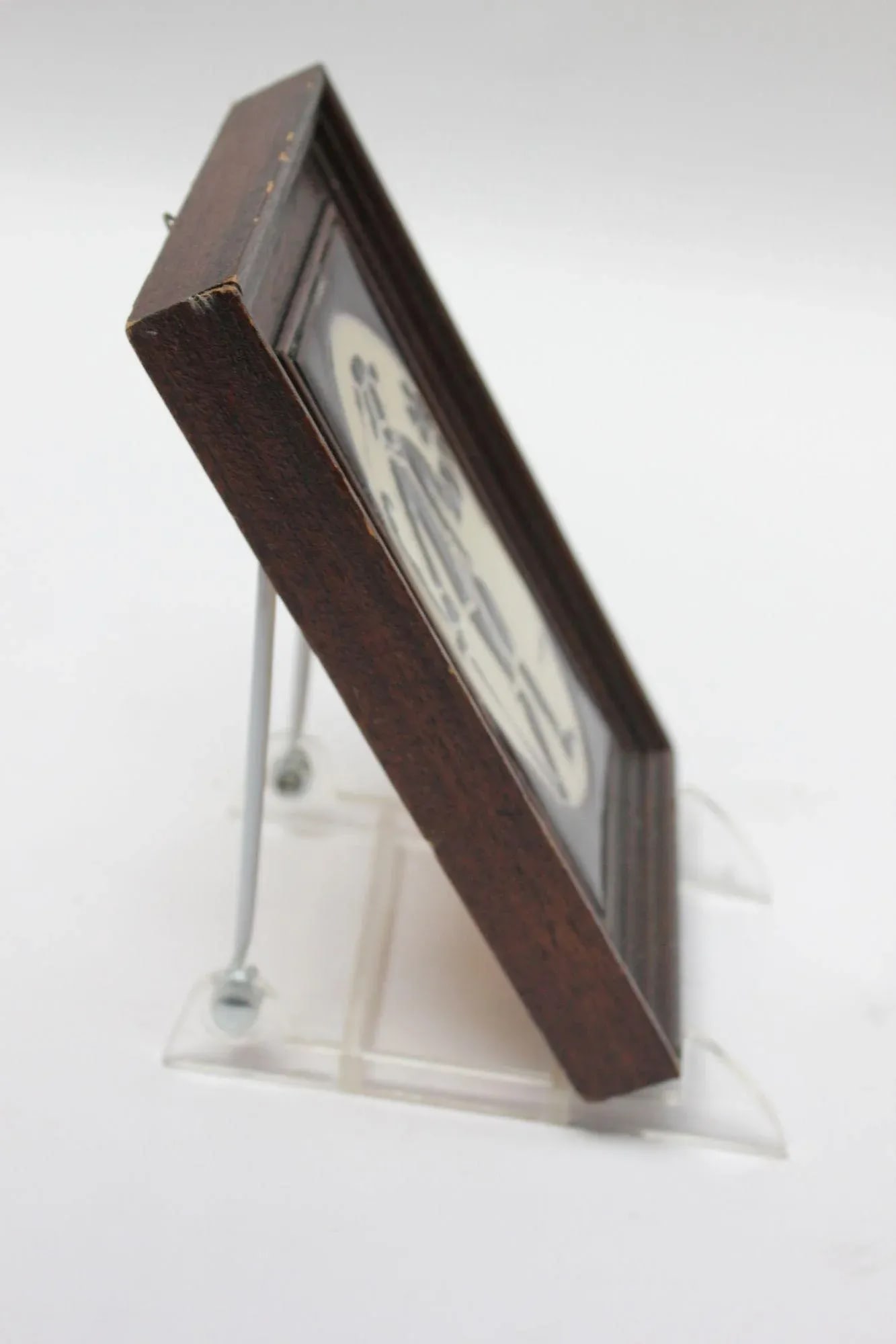 Vintage Handmade Israeli Enamel on Copper Figural Framed Silhouette Portrait - 2