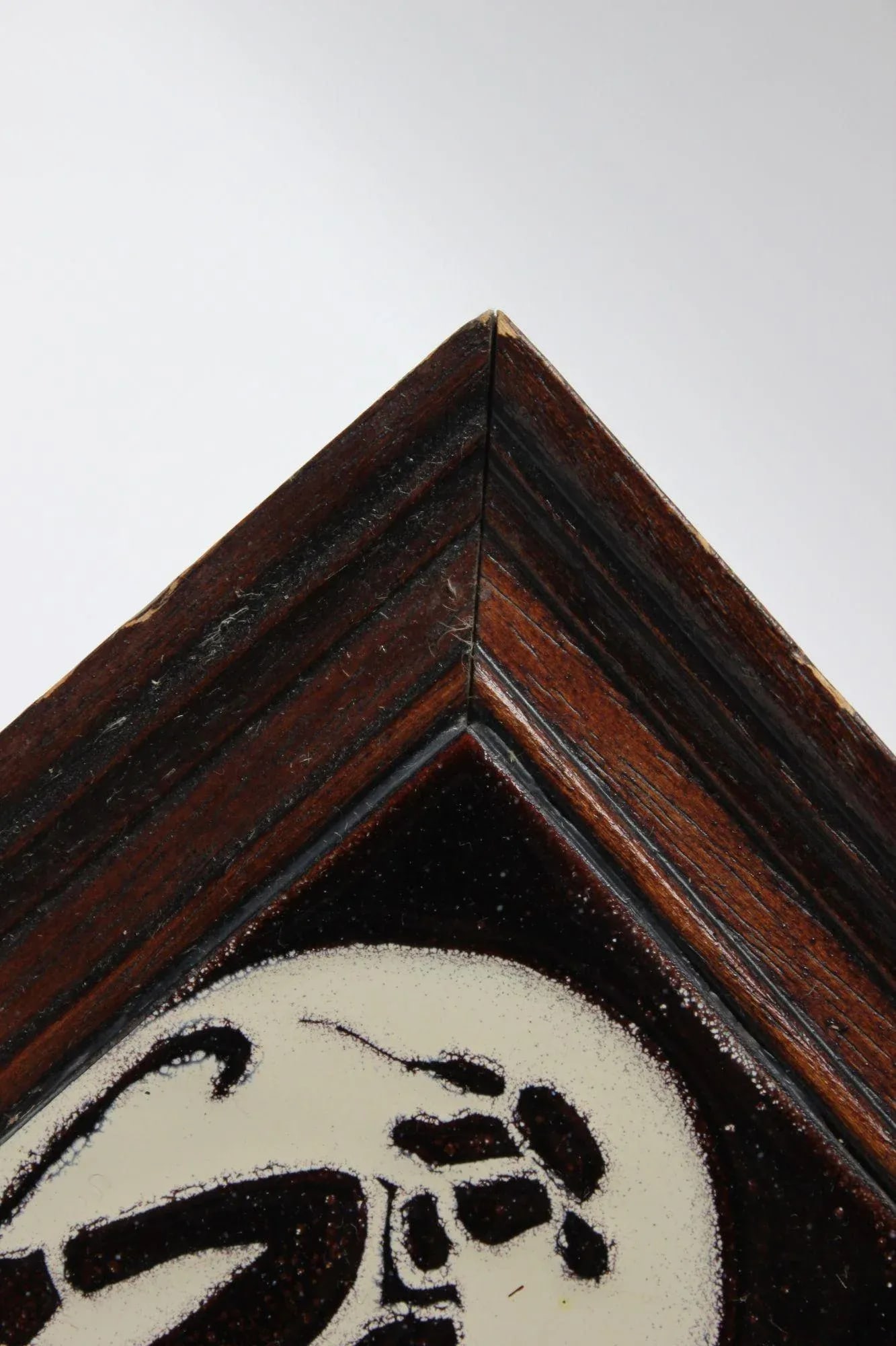 Vintage Handmade Israeli Enamel on Copper Figural Framed Silhouette Portrait - 8