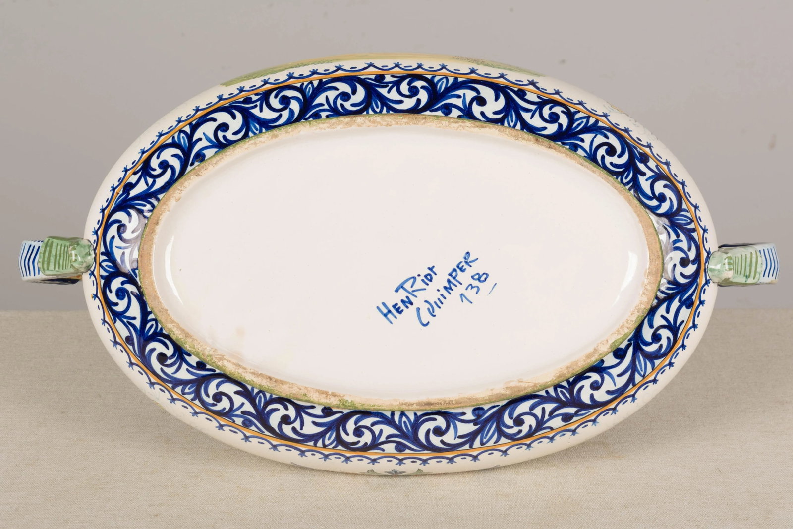 French Henriot Quimper Faience Jardiniere - 10