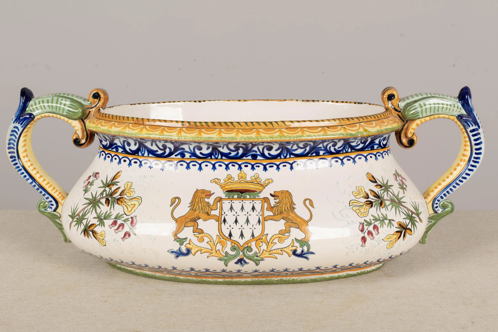 French Henriot Quimper Faience Jardiniere - 2