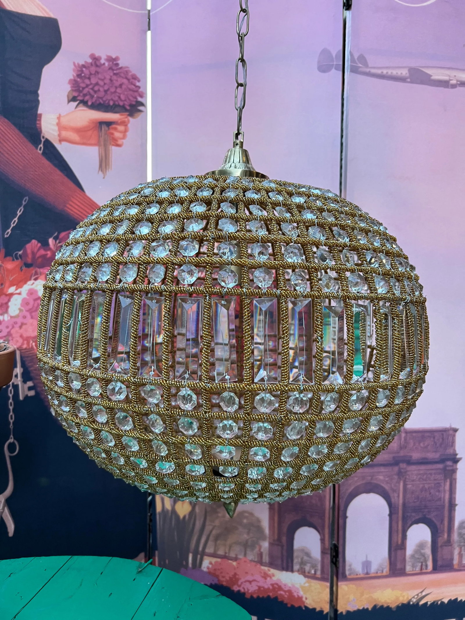 1970s Gold Sphere Pendant - 5