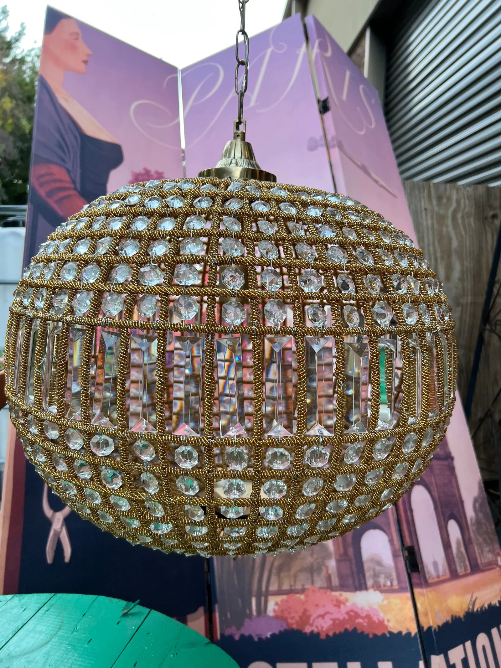 1970s Gold Sphere Pendant - 7