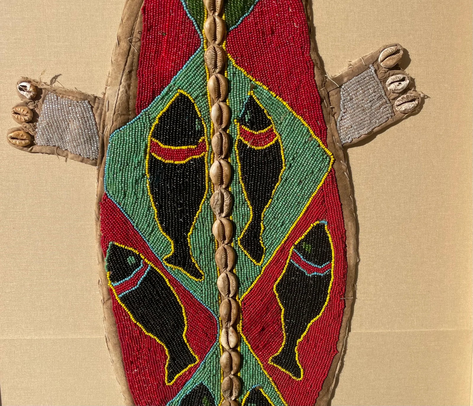 Beaded African Lizard Panel - 3