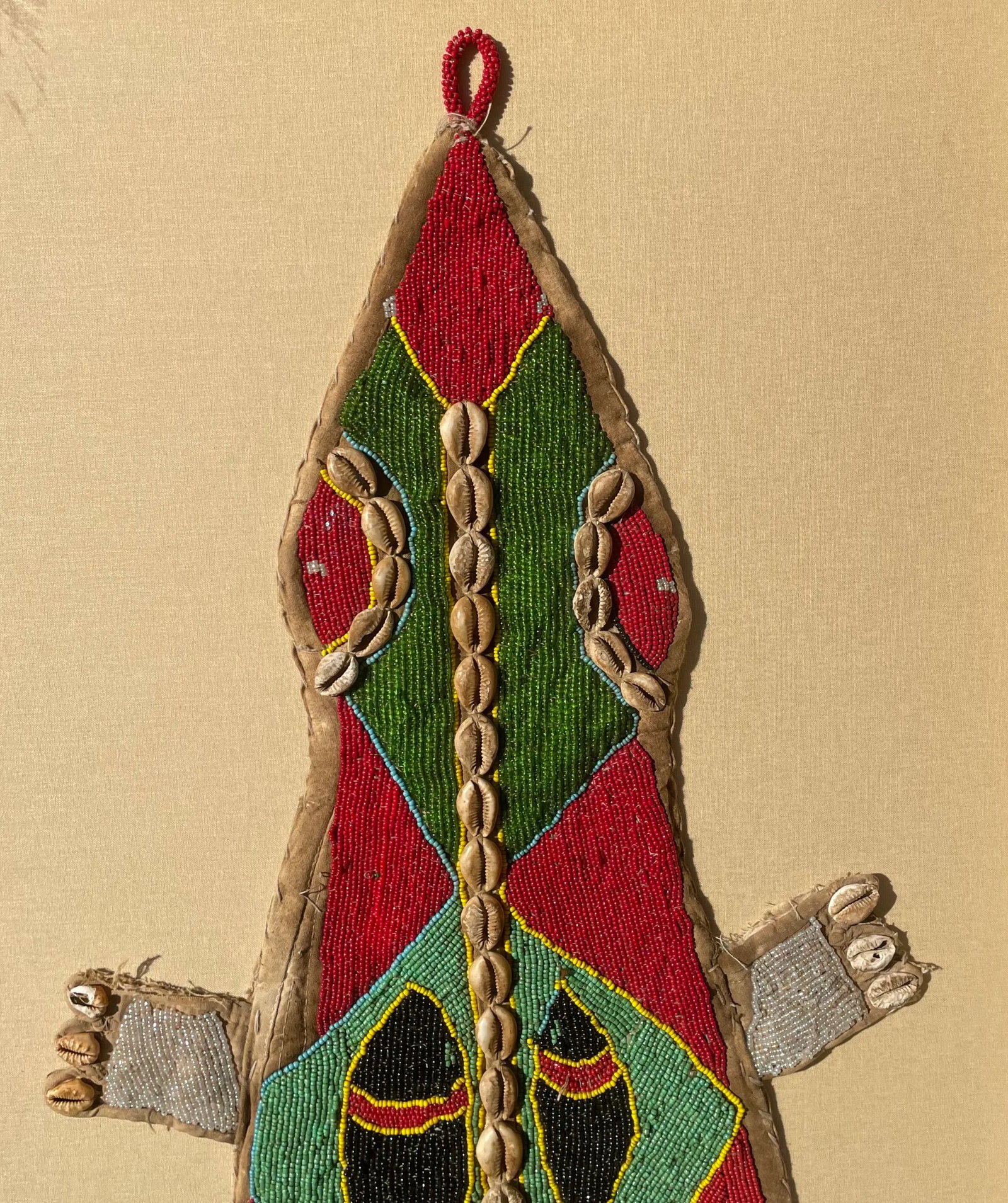 Beaded African Lizard Panel - 4