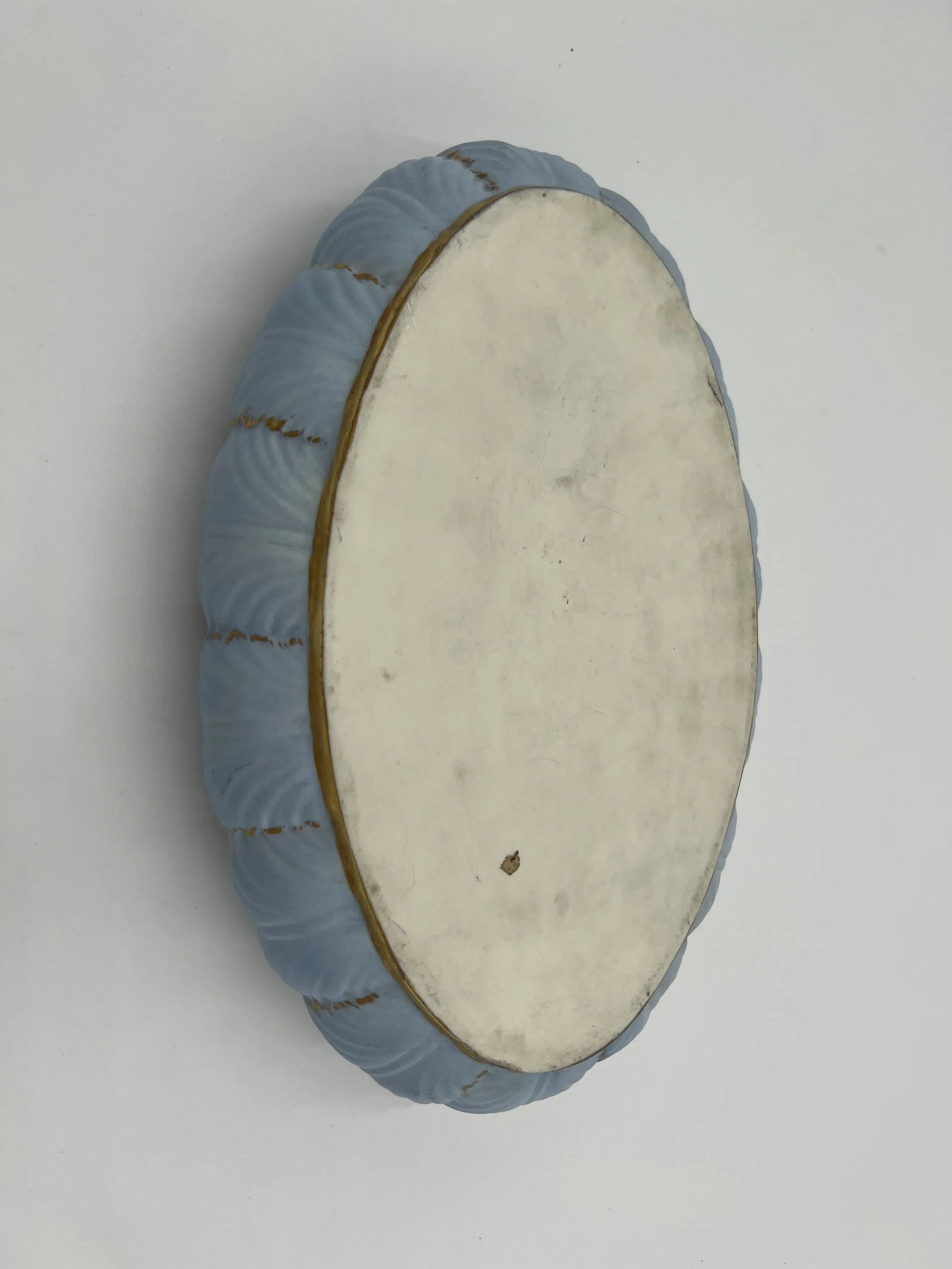 Antique English Porcelain Foliate Shell Scallop Rimmed Centerpiece Bowl - 7