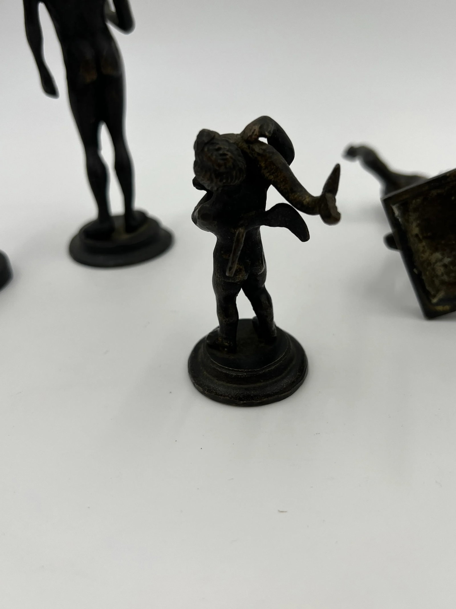 5 Piece Antique Italian Grand Tour Bronze Figures Including Venus, Eros & More! - 12
