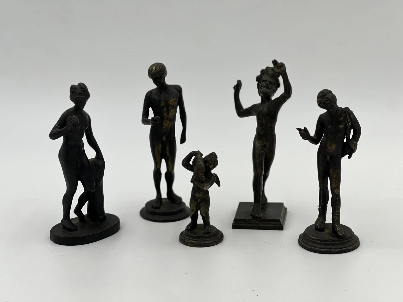 5 Piece Antique Italian Grand Tour Bronze Figures Including Venus, Eros & More! - 13