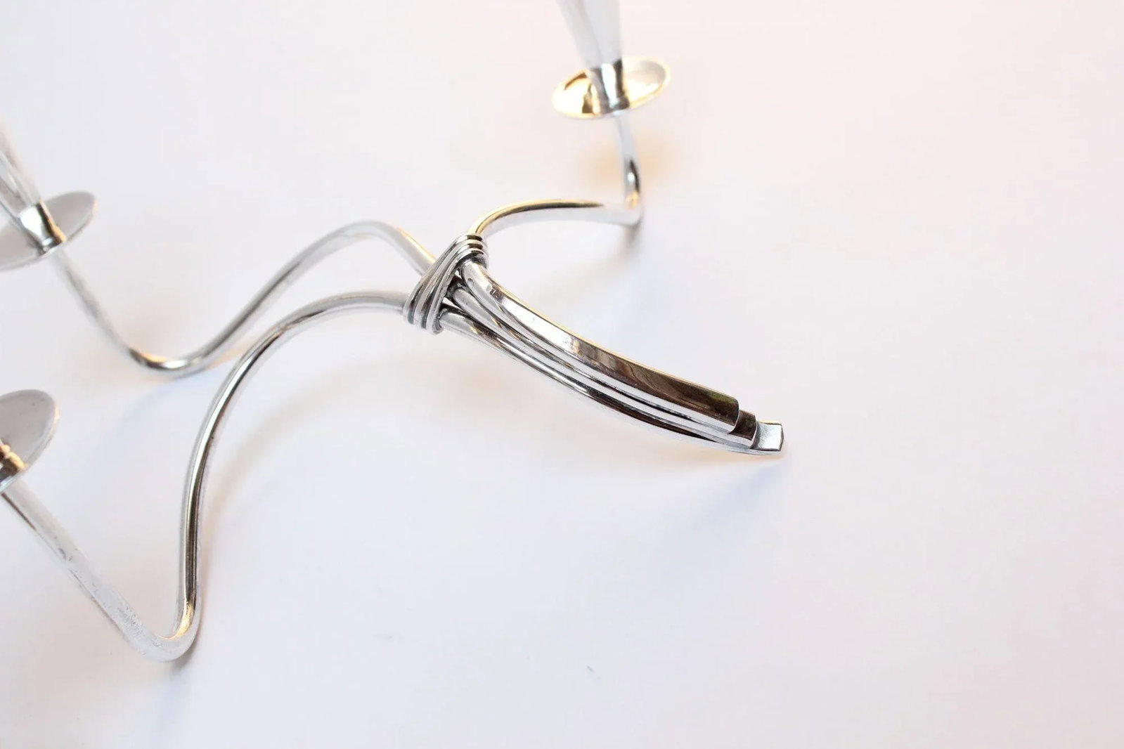 Pair of Danish Modern Silver-Plated Calla Lily Candle Holders by Hans Jensen - 11