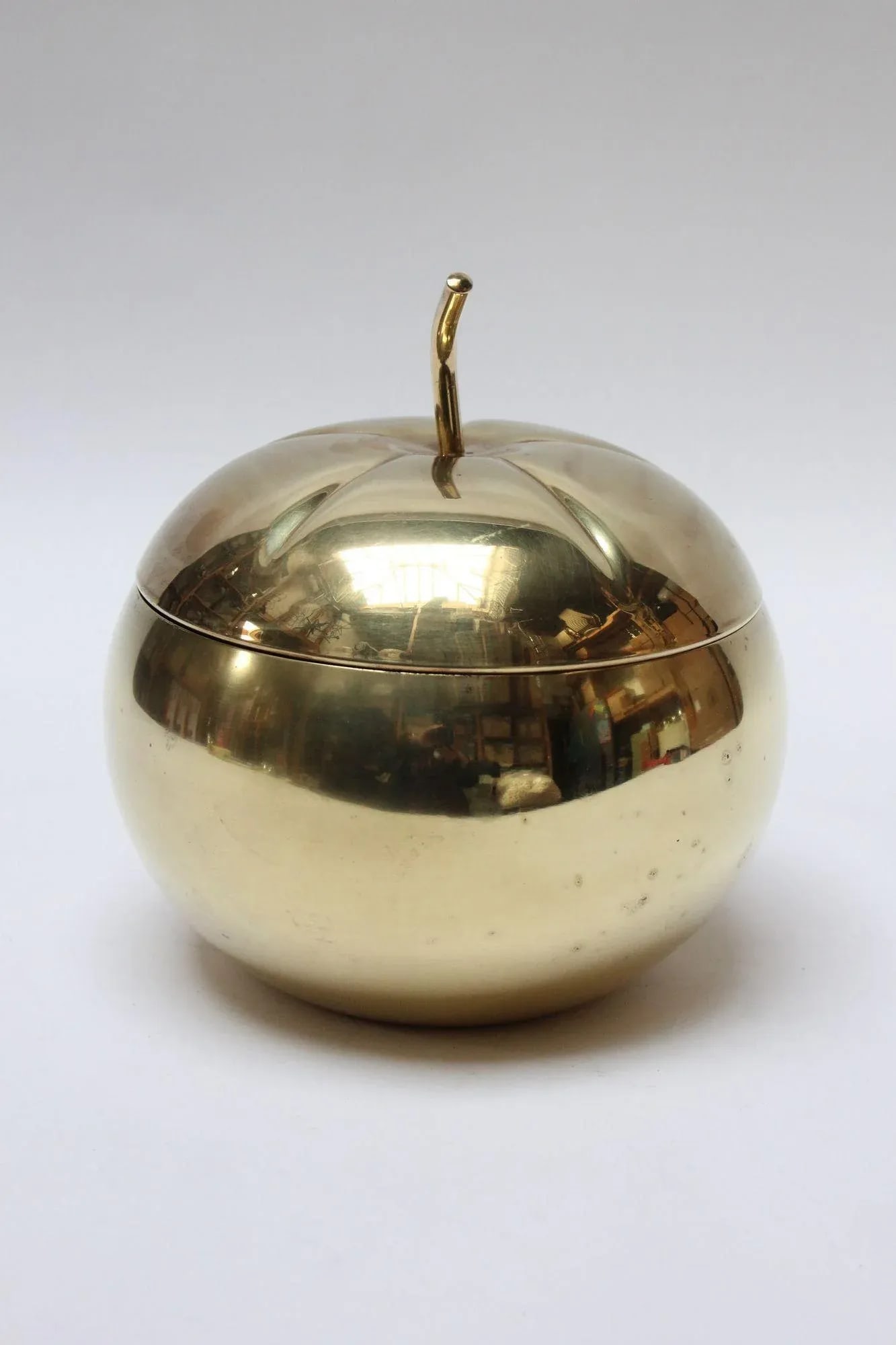 Mid-Century Italian Modern Brass "Pumpkin" Ice Bucket - 3
