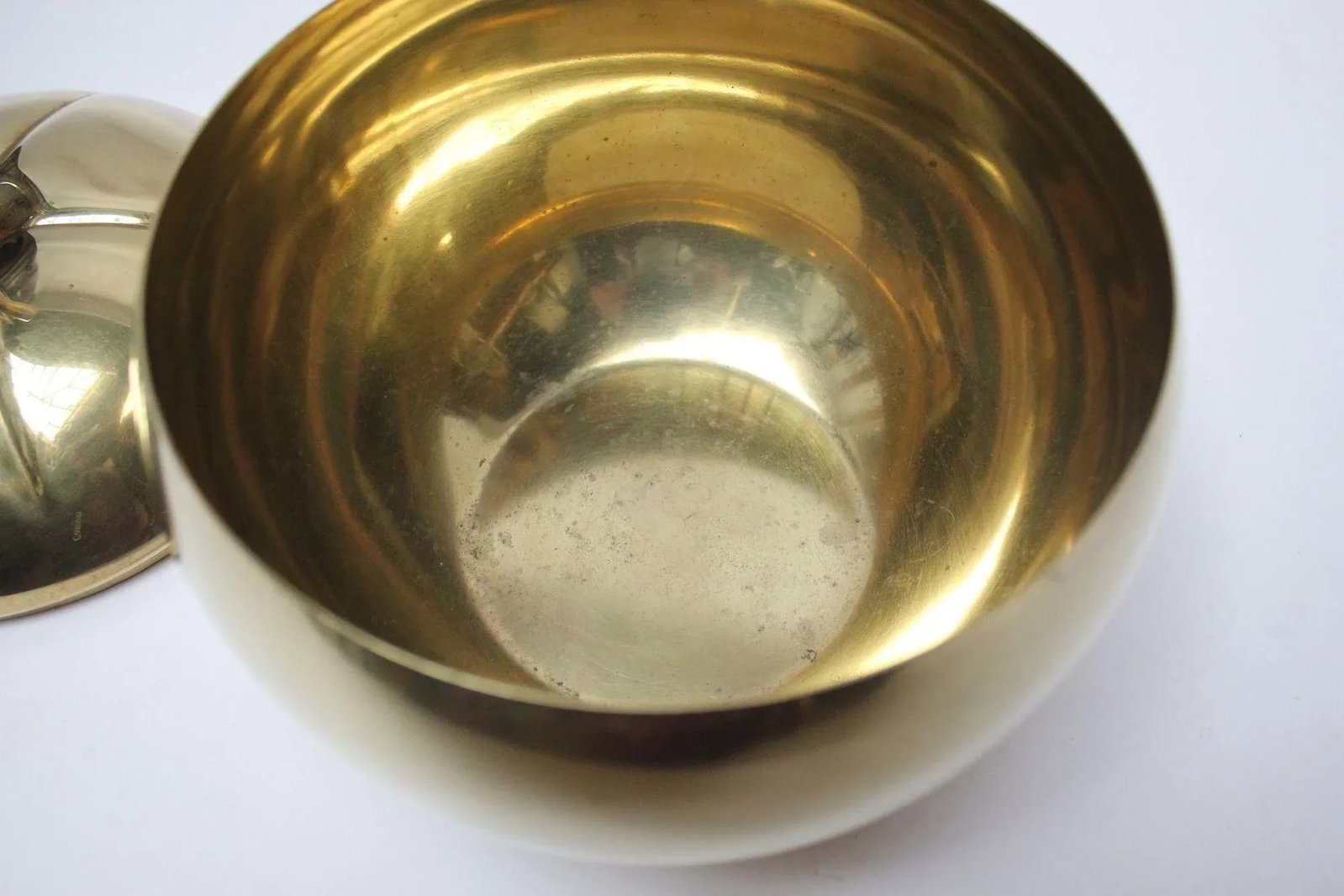 Mid-Century Italian Modern Brass "Pumpkin" Ice Bucket - 6