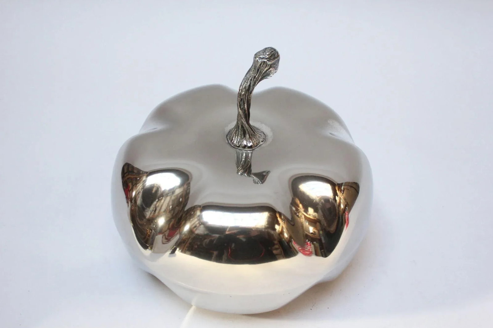 Italian Modernist Silver-Plated "Squash" Lidded Serving/Candy Dish - 2