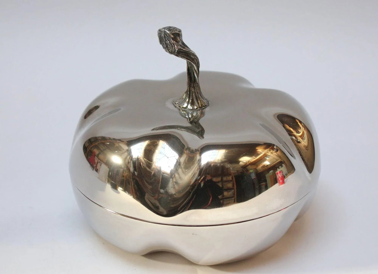 Italian Modernist Silver-Plated "Squash" Lidded Serving/Candy Dish - 4