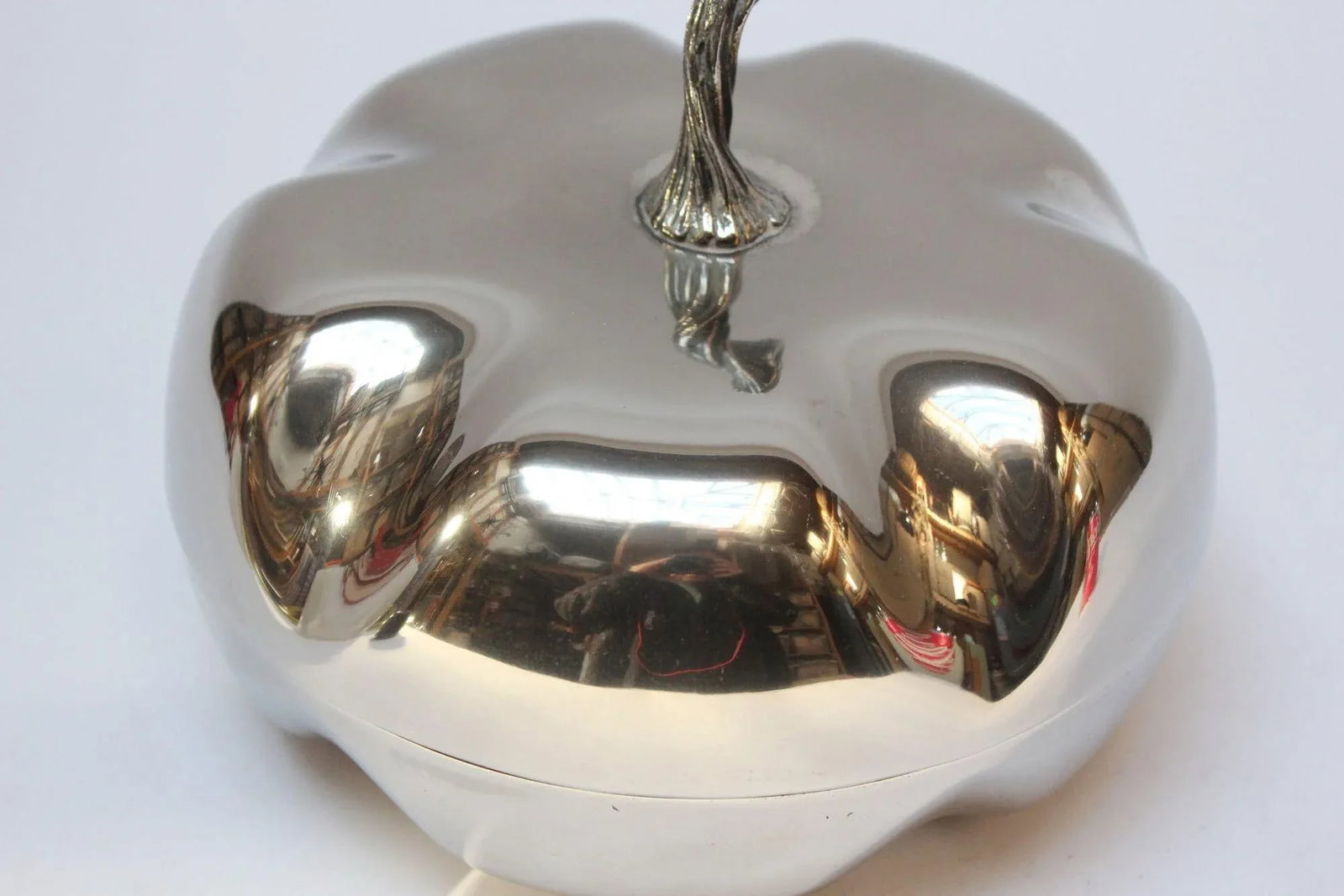 Italian Modernist Silver-Plated "Squash" Lidded Serving/Candy Dish - 7