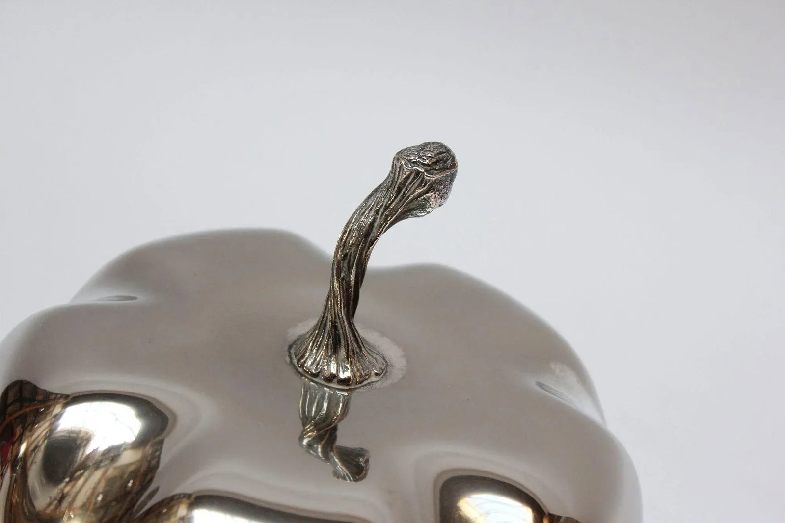 Italian Modernist Silver-Plated "Squash" Lidded Serving/Candy Dish - 8