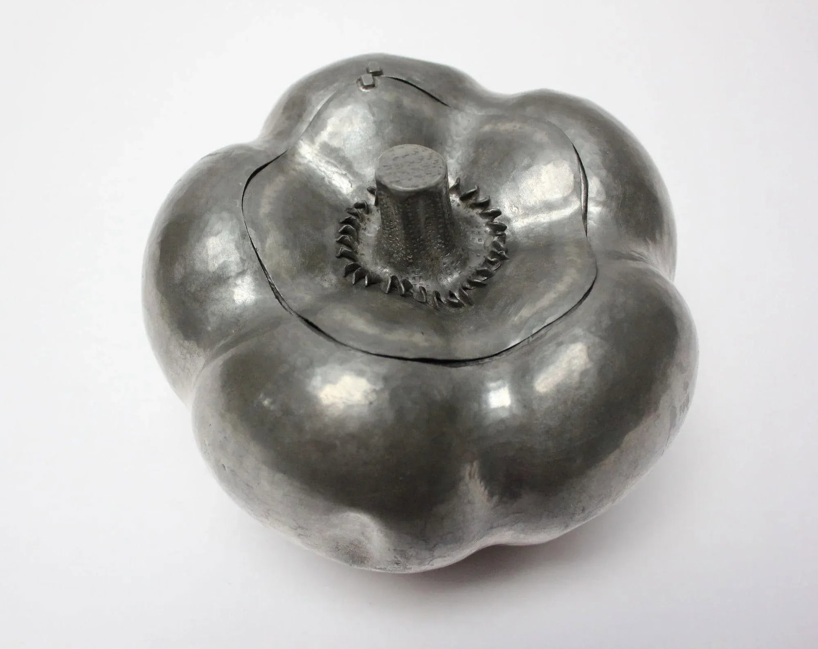 Italian Modernist Pewter "Pumpkin" Ice Bucket - 3