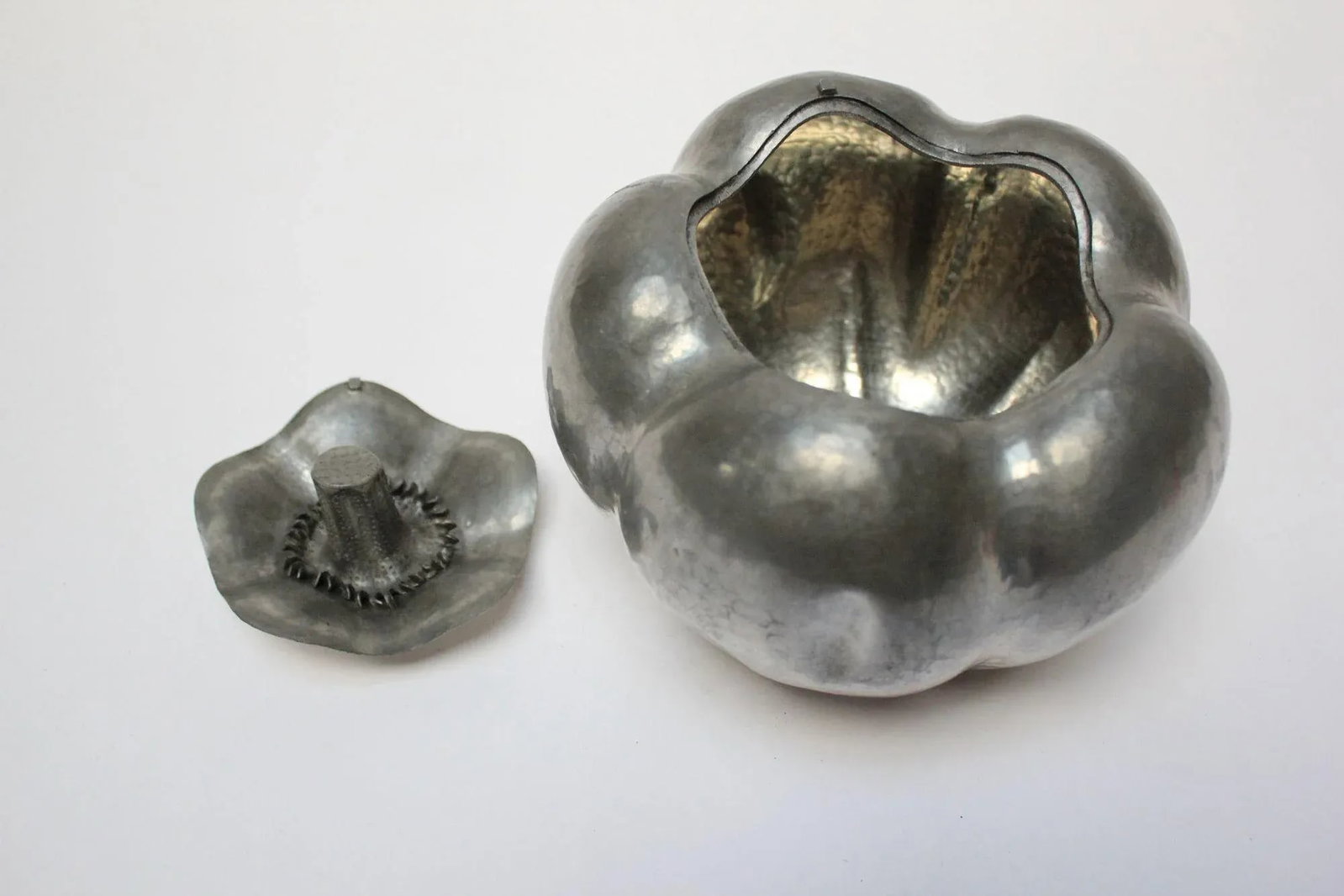 Italian Modernist Pewter "Pumpkin" Ice Bucket - 4