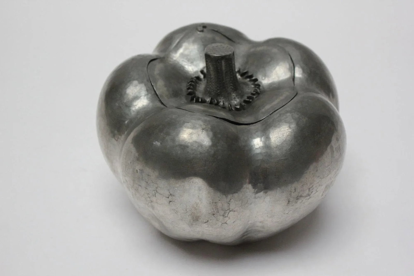 Italian Modernist Pewter "Pumpkin" Ice Bucket - 7