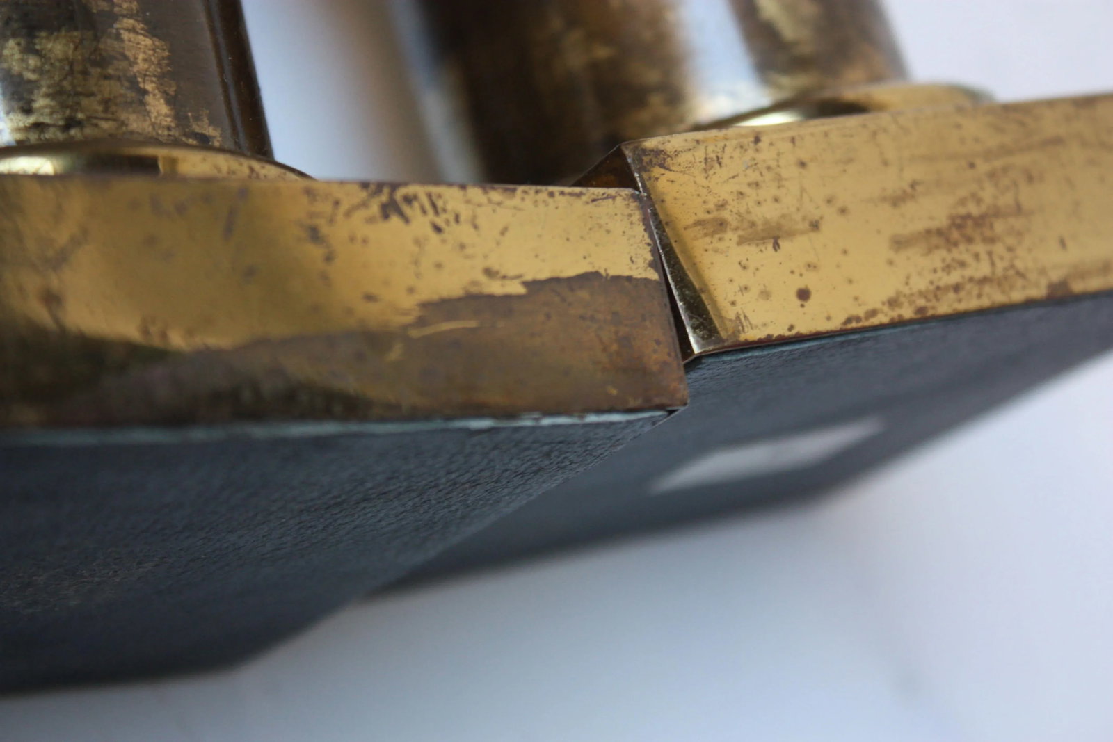 Enrique Garcel Lacquer, Resin and Brass Candlesticks - A Pair - 10