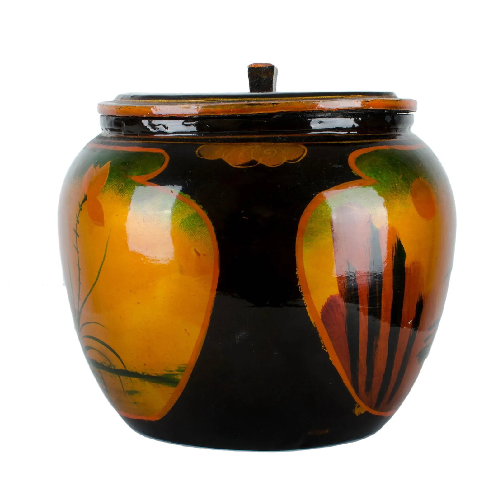 Japanese Lacquer Padded Teapot Caddy - 10