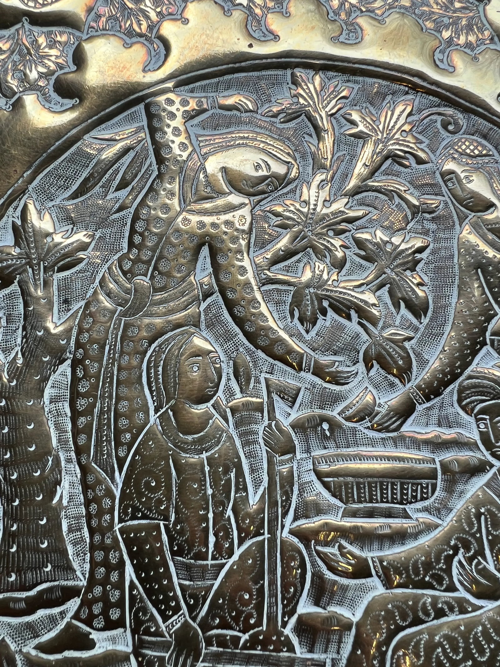 Antique Brass Dragons Tray - 4