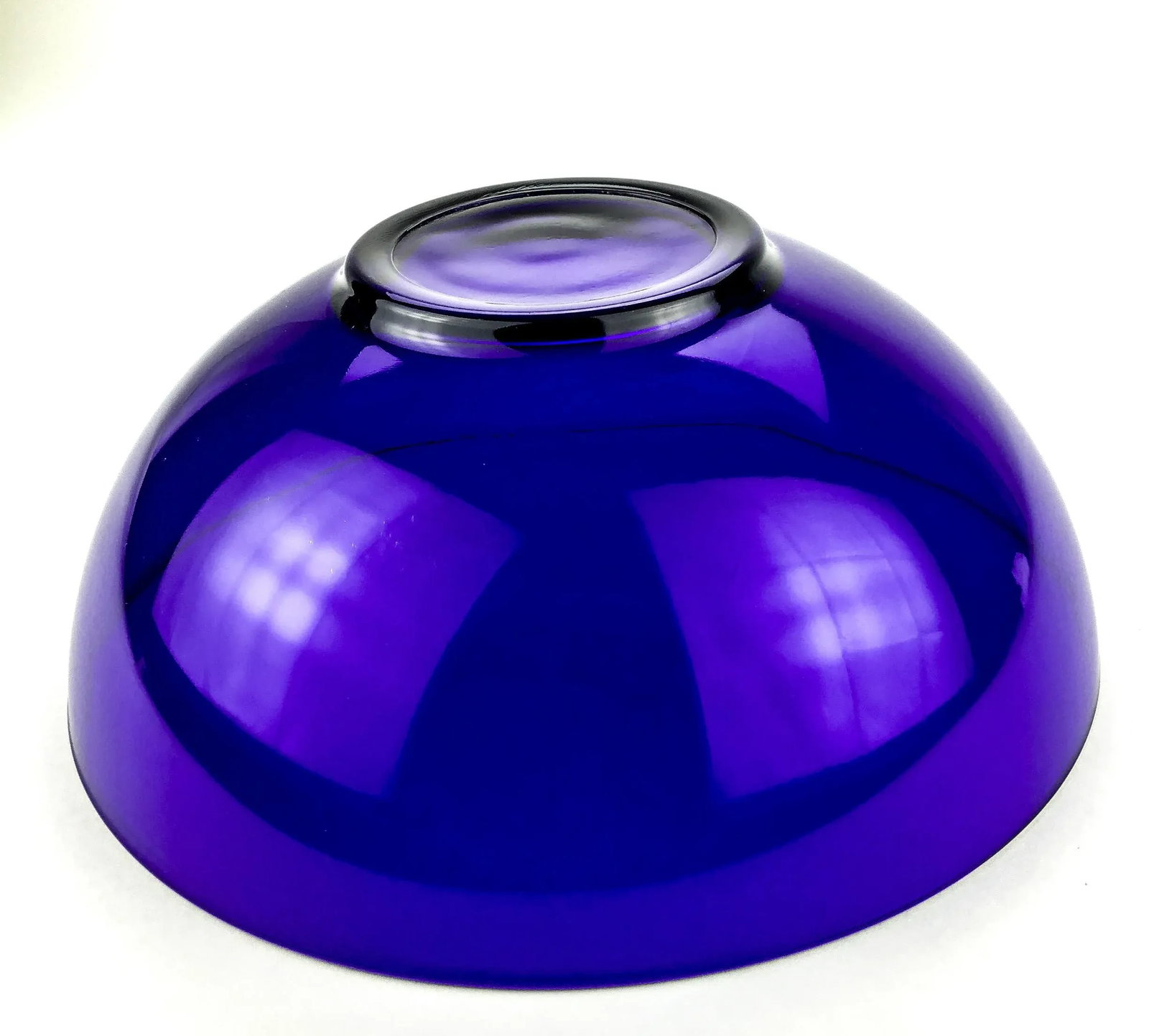 Vintage Cobalt Blue Large Glass Bowl - 3