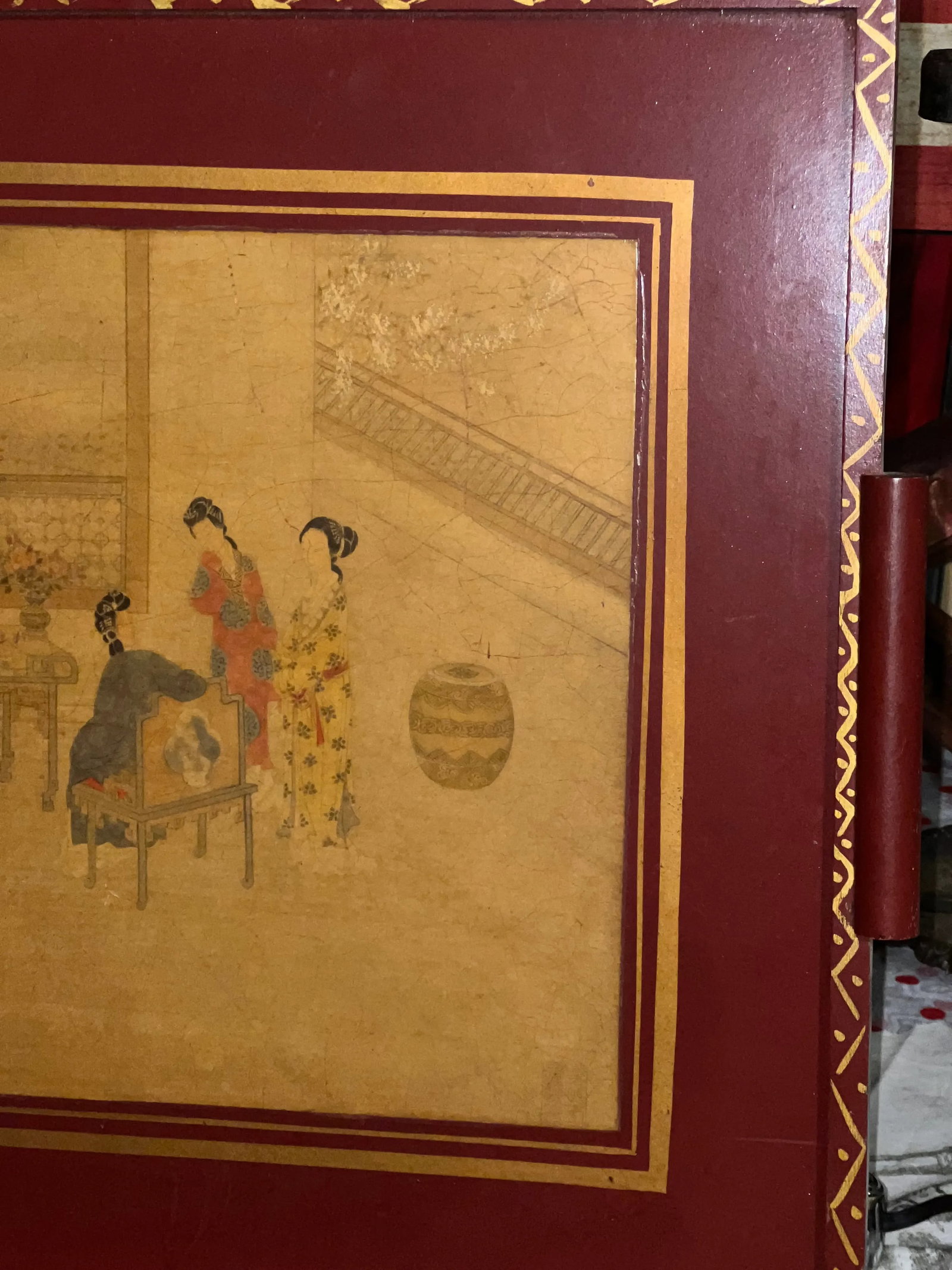 Antique Asian Chinoiserie Tray - 5