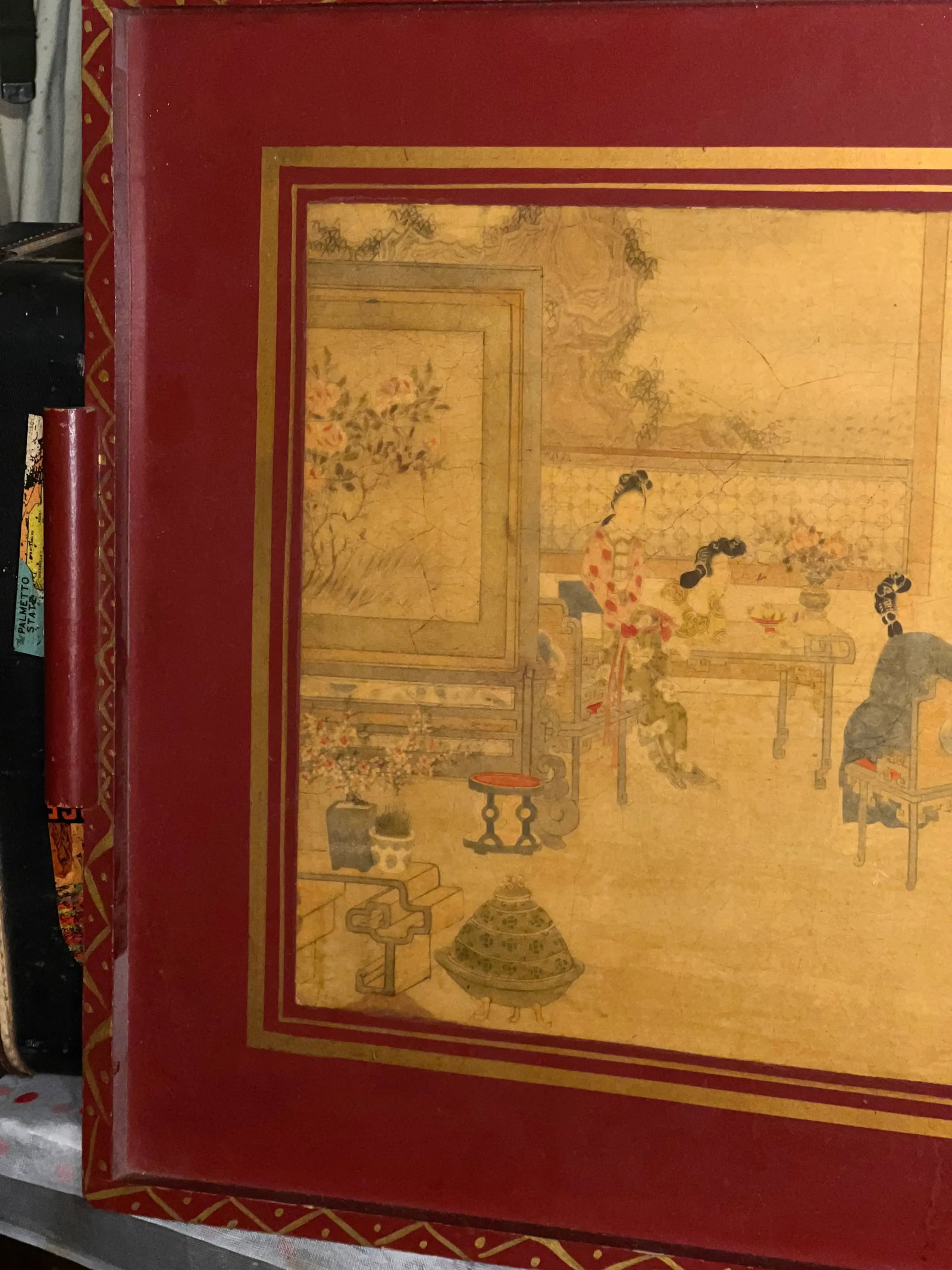 Antique Asian Chinoiserie Tray - 7
