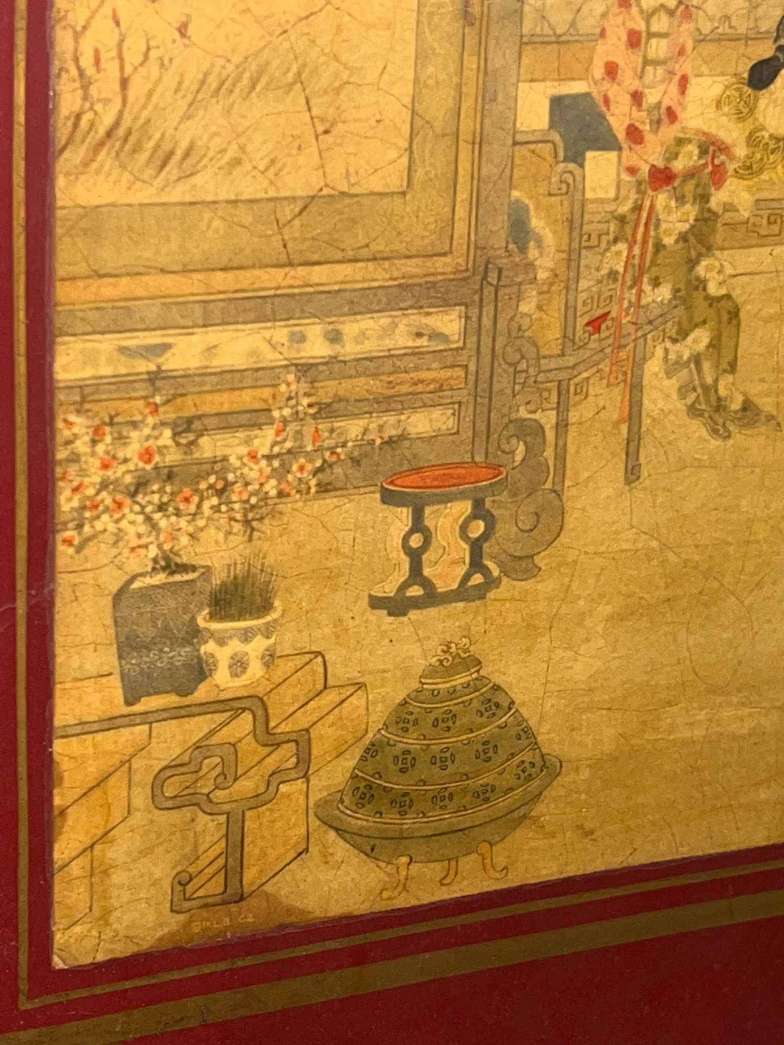 Antique Asian Chinoiserie Tray - 9