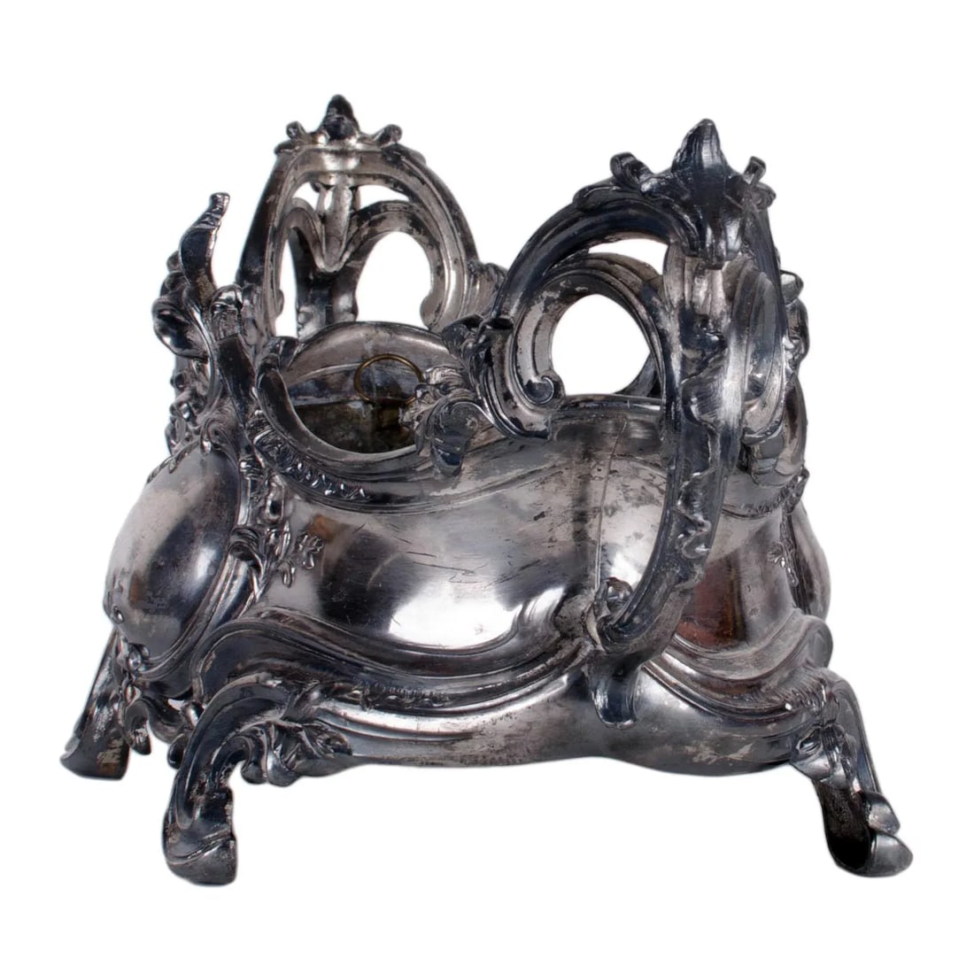 Antique French Louis XV Style Silver-plate Jardiniere - 4