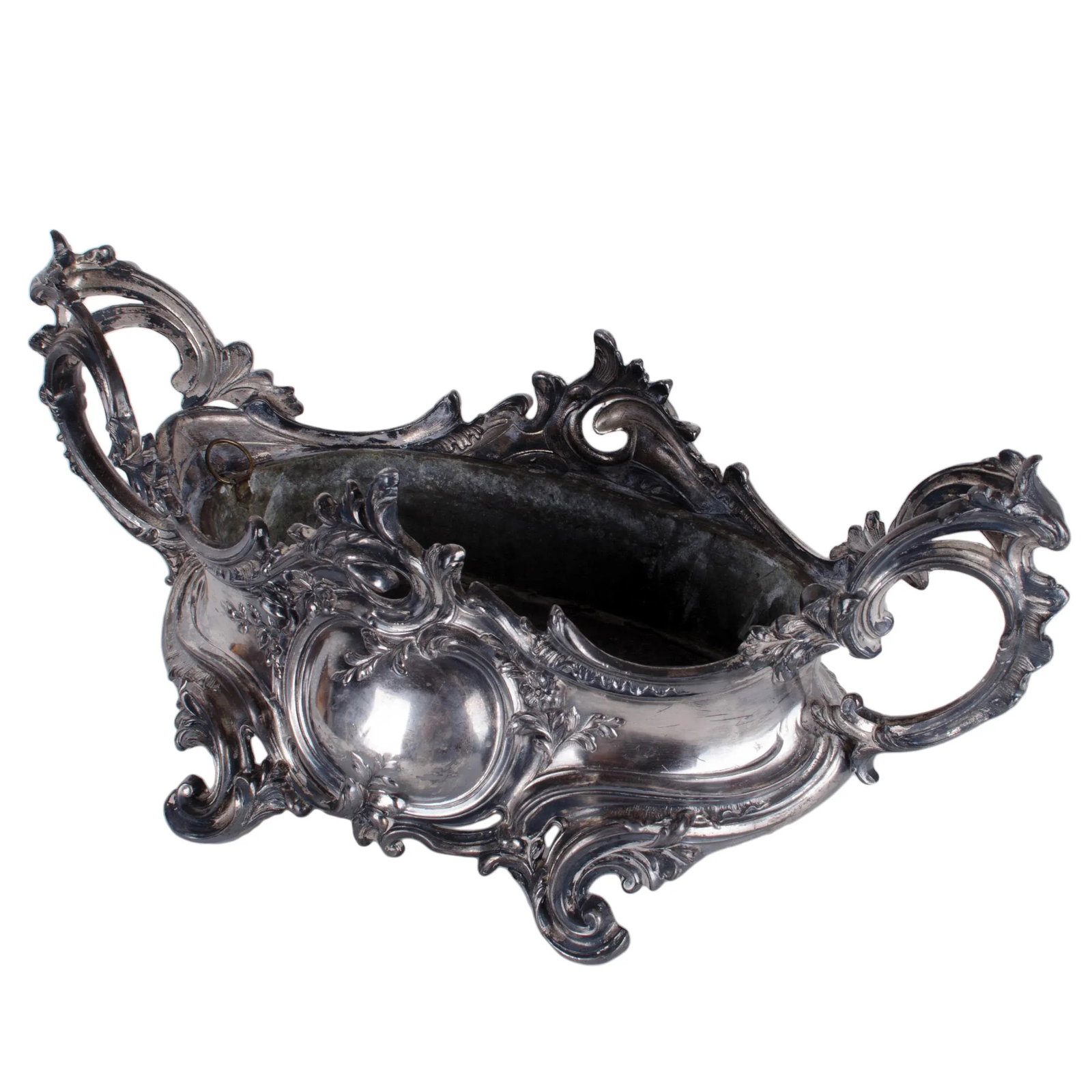 Antique French Louis XV Style Silver-plate Jardiniere - 6