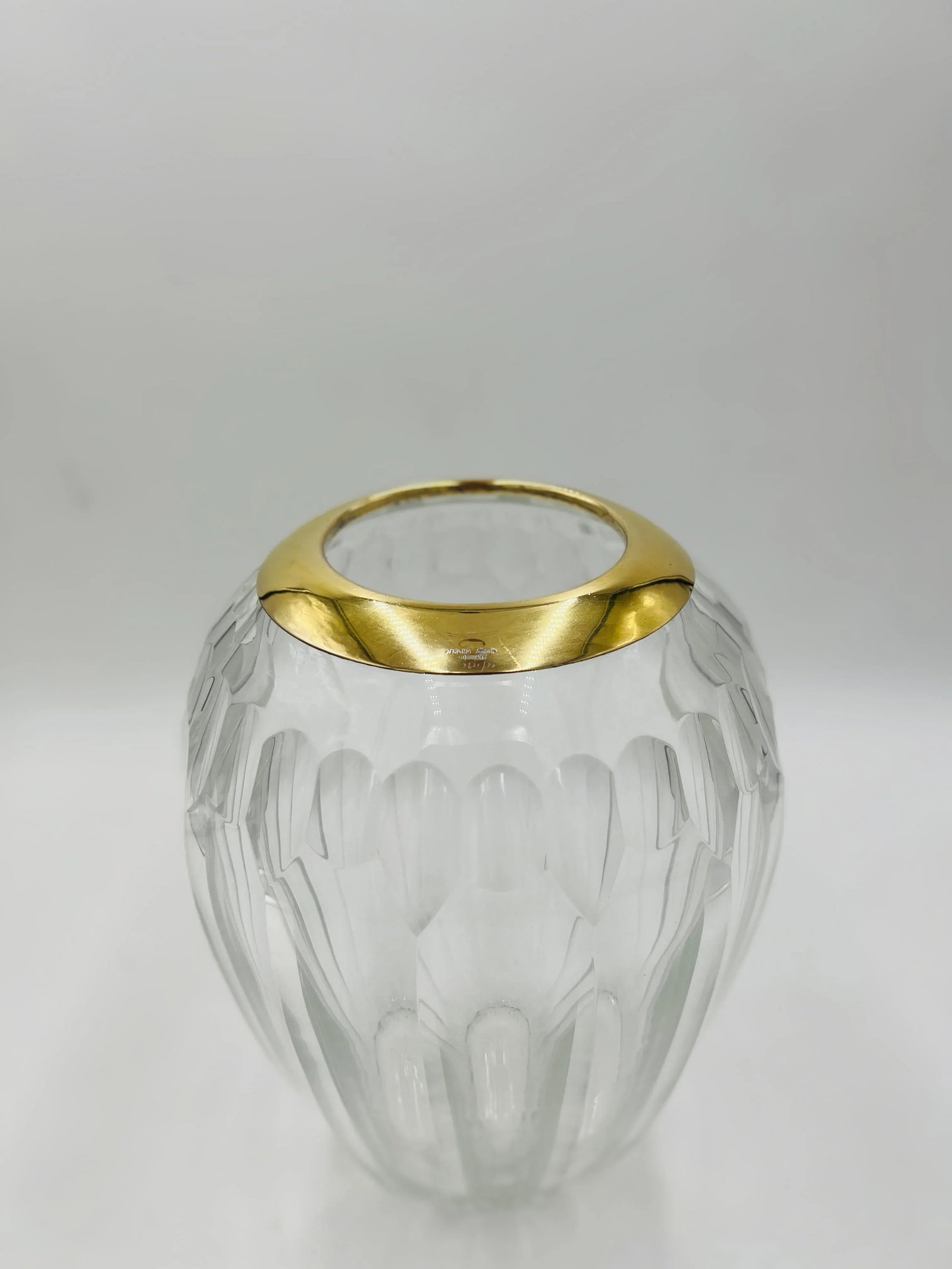Tiffany & Company Vermeil Sterling Silver, Cut Crystal Centerpiece Vase - 3