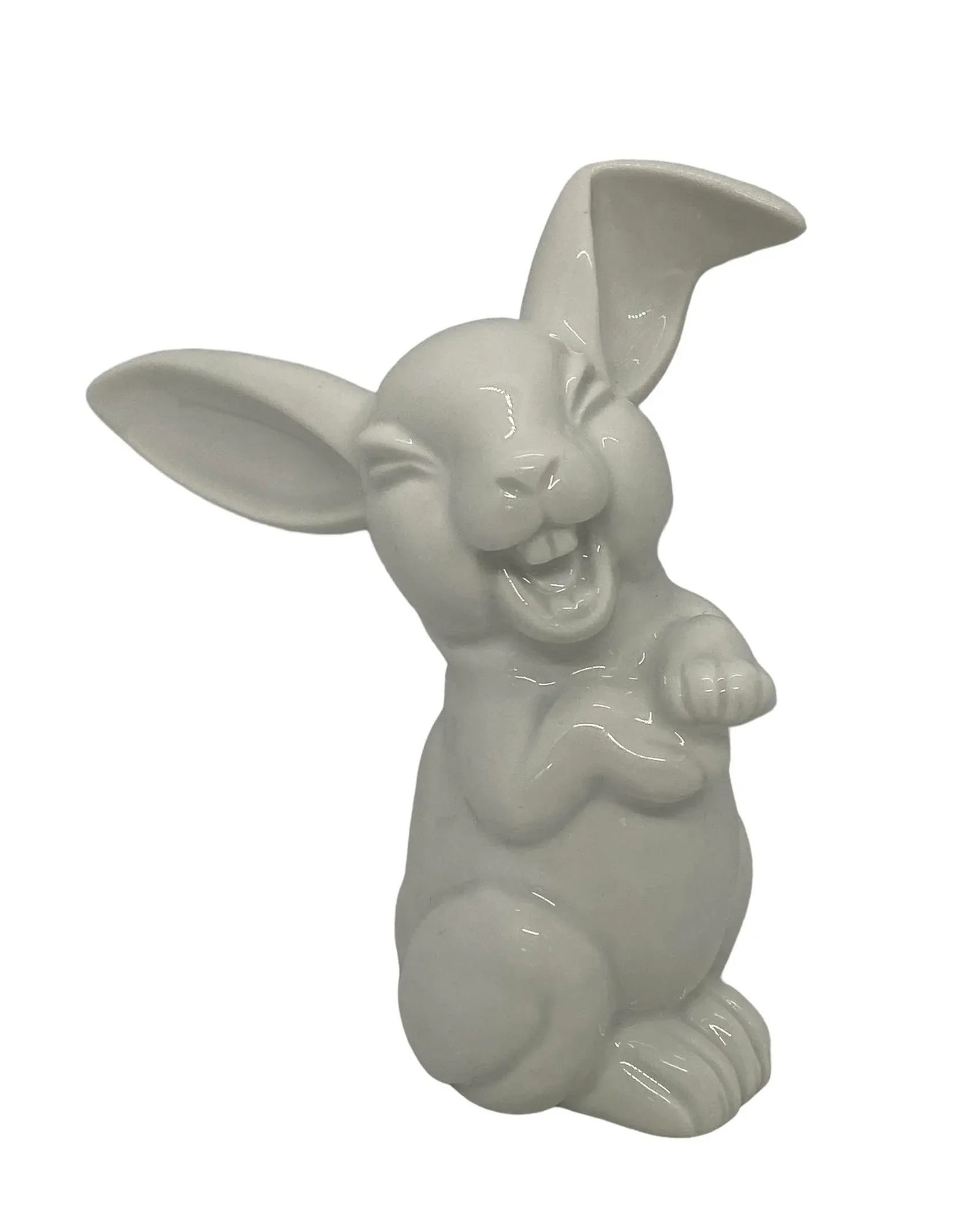 Mid 20th Century Rosenthal White Porcelain Laughing Rabbit Sculpture Figurine - 13