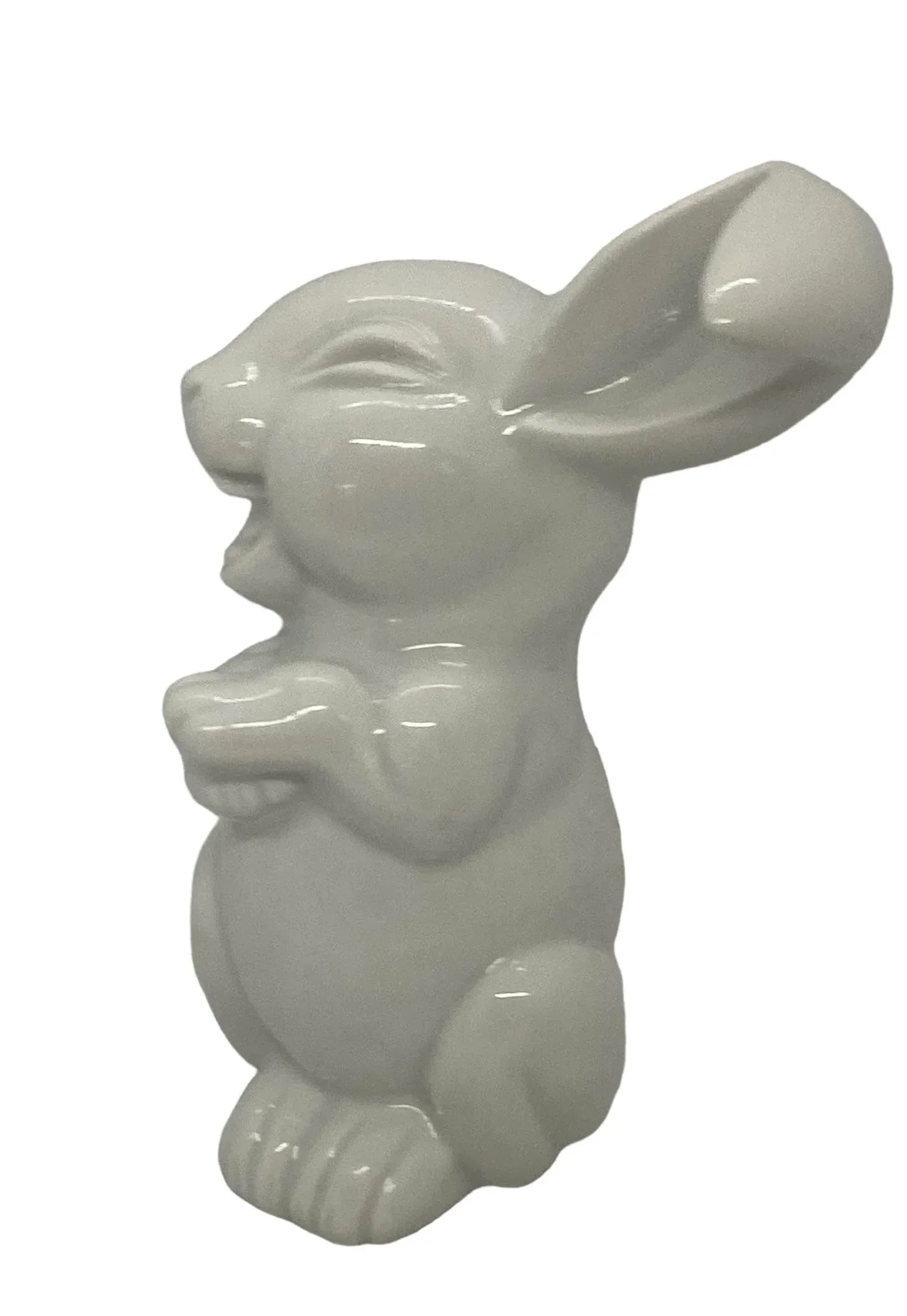 Mid 20th Century Rosenthal White Porcelain Laughing Rabbit Sculpture Figurine - 3
