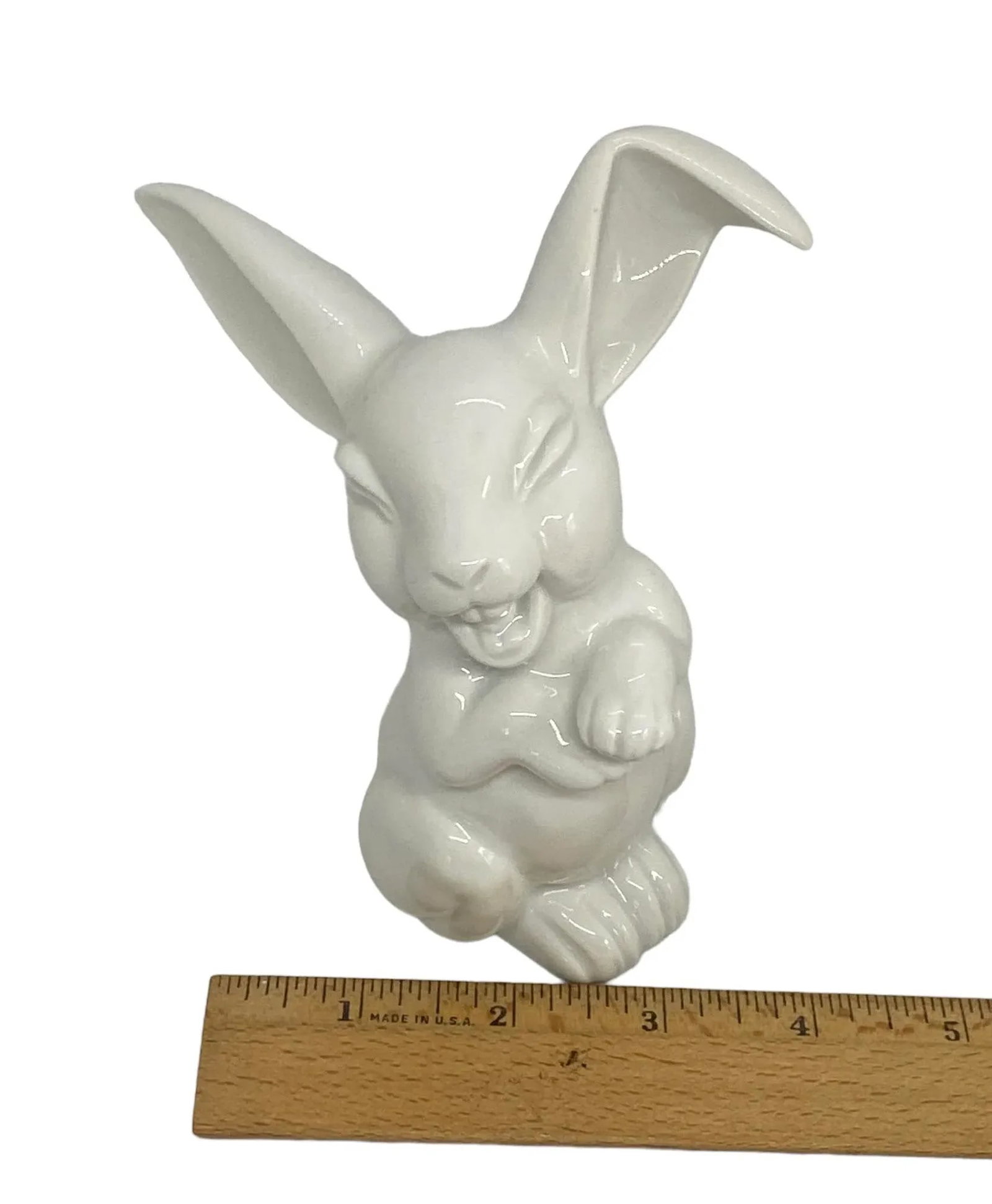 Mid 20th Century Rosenthal White Porcelain Laughing Rabbit Sculpture Figurine - 9