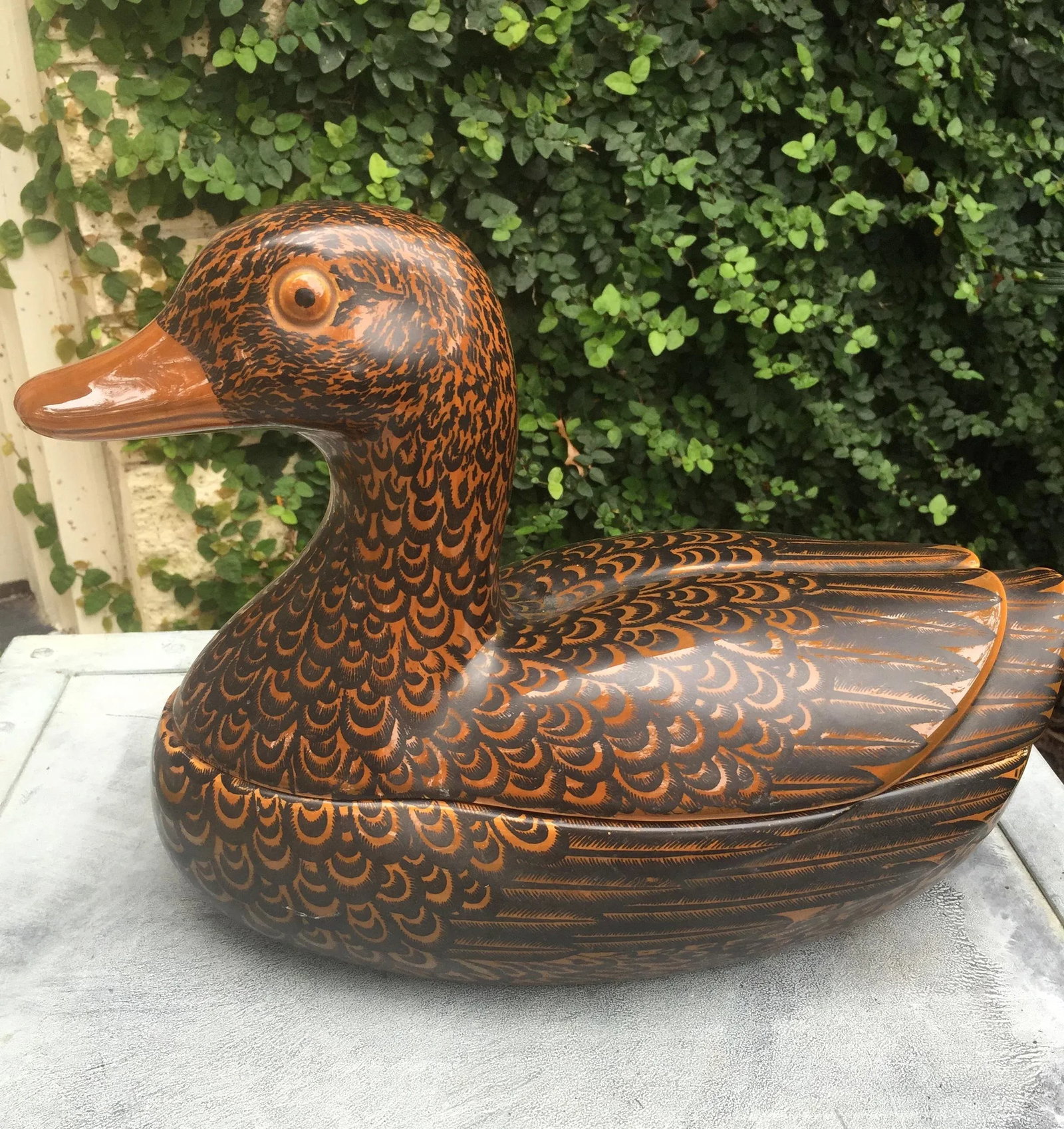 Piero Fornasetti for Fornasetti Milano Hand Painted Ceramic Duck Tureen - 2