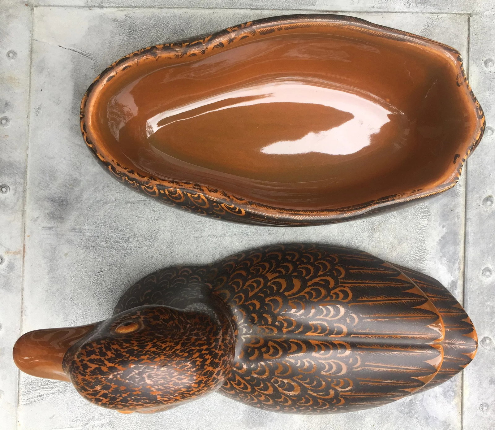 Piero Fornasetti for Fornasetti Milano Hand Painted Ceramic Duck Tureen - 5
