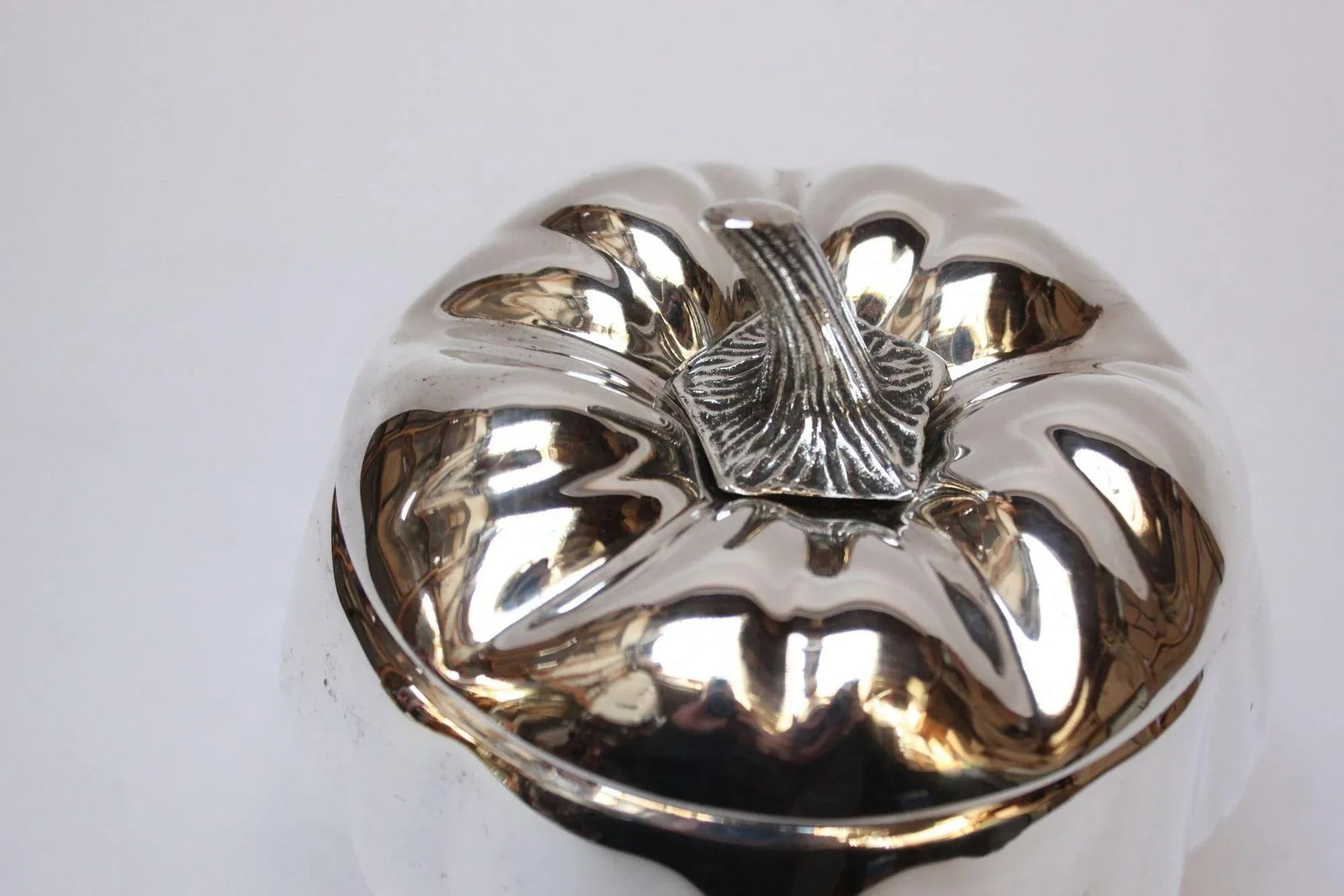 Vintage Italian Silver-Plated Insulated "Pumpkin" Ice Bucket by Teghini - 11