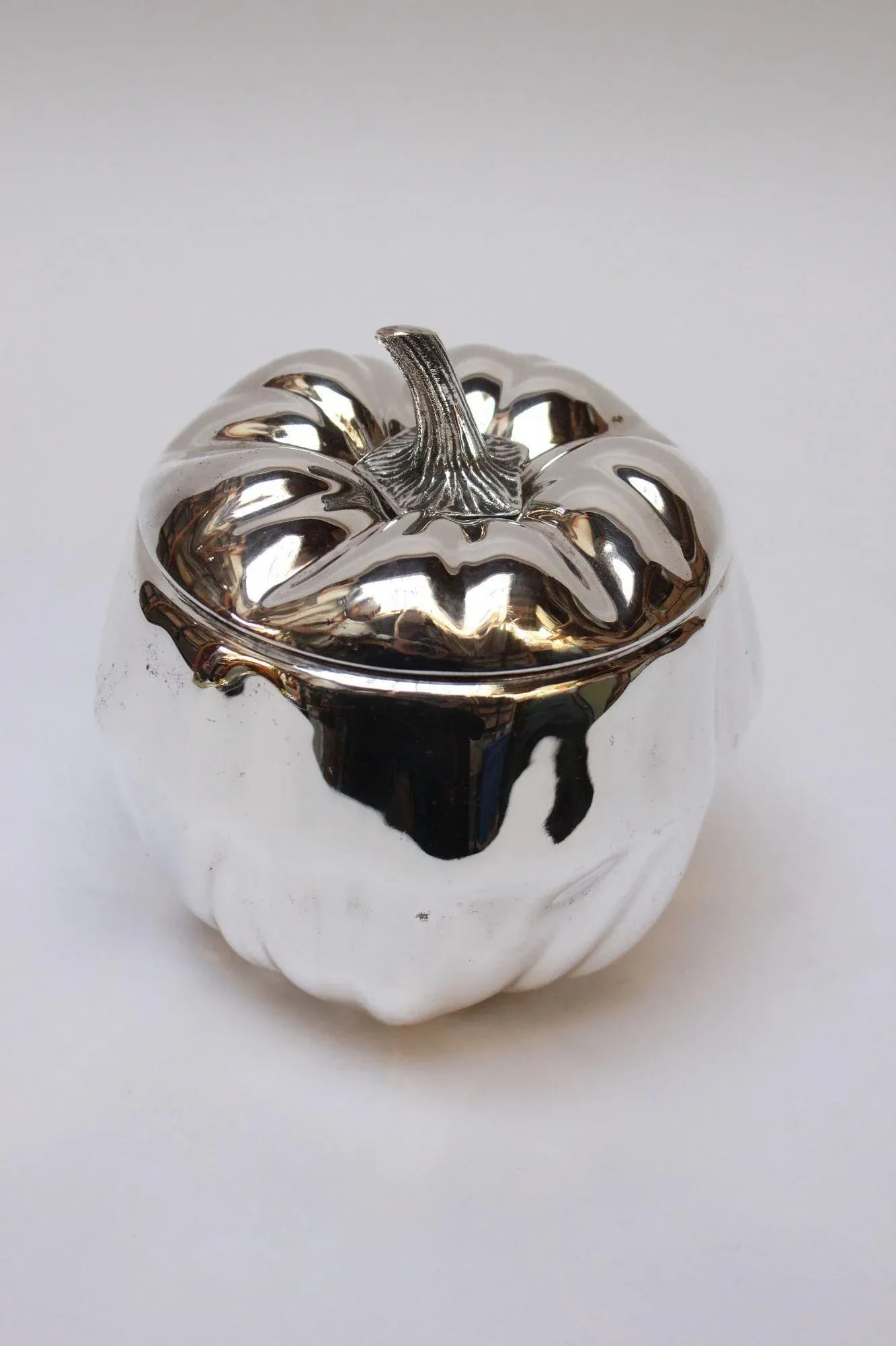 Vintage Italian Silver-Plated Insulated "Pumpkin" Ice Bucket by Teghini - 13