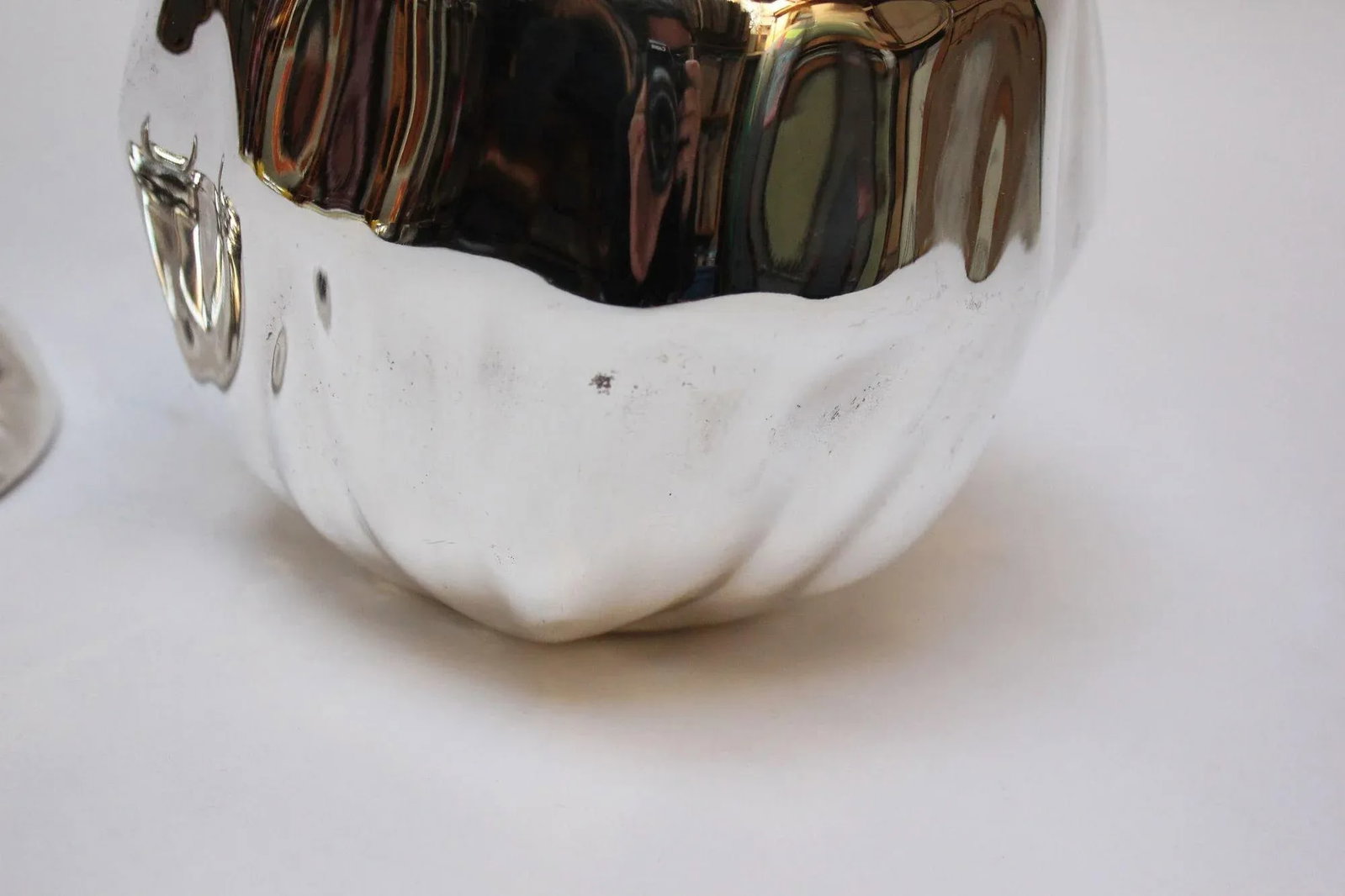 Vintage Italian Silver-Plated Insulated "Pumpkin" Ice Bucket by Teghini - 7