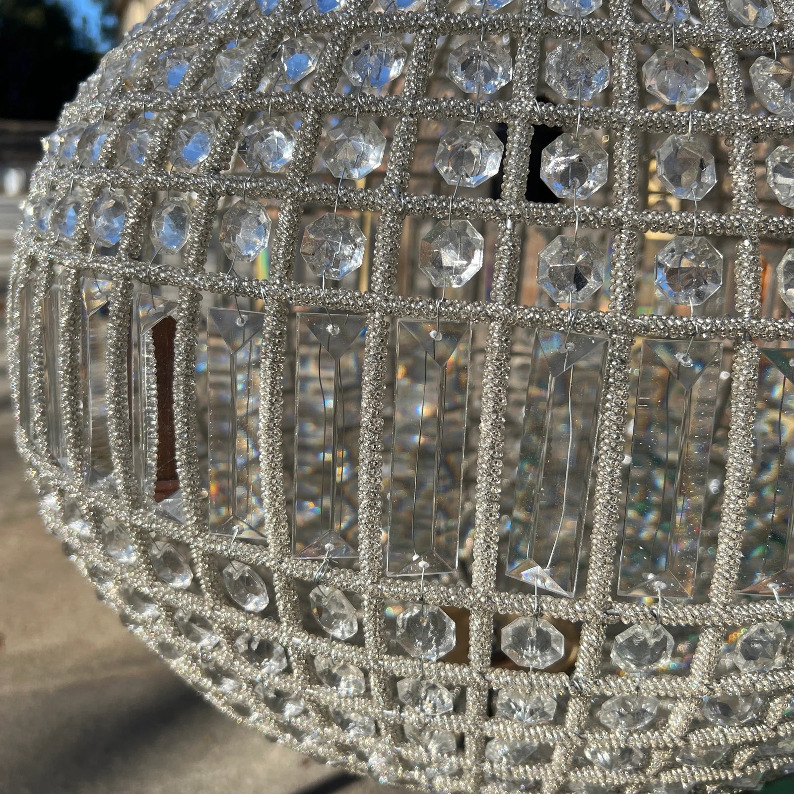 Contemporary Large French Sphere Crystal Chandelier - 4