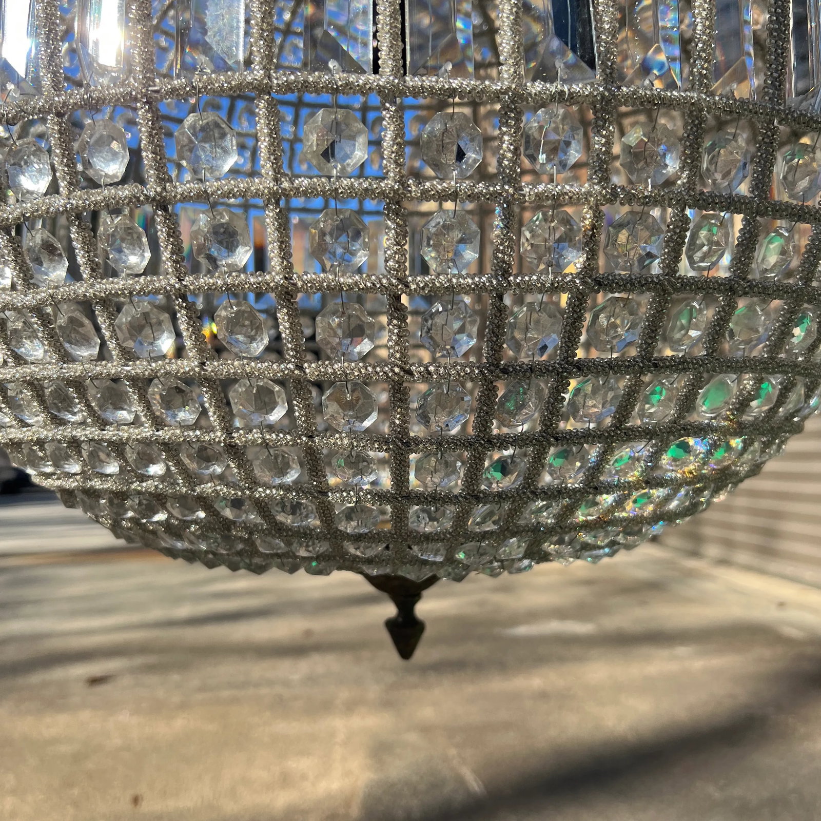 Contemporary Large French Sphere Crystal Chandelier - 5