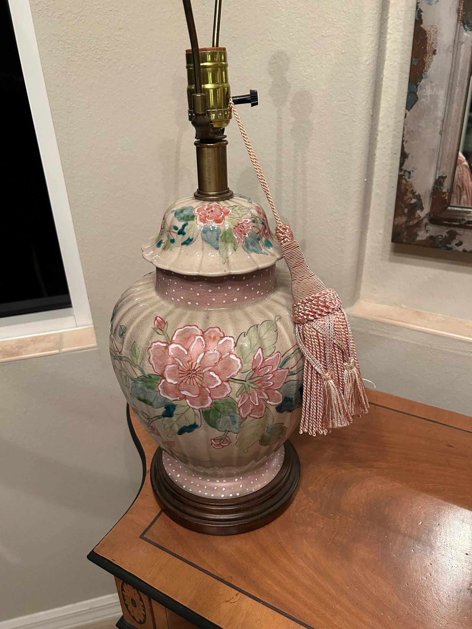 Frederick Cooper Pink and Green Table Lamp - 3