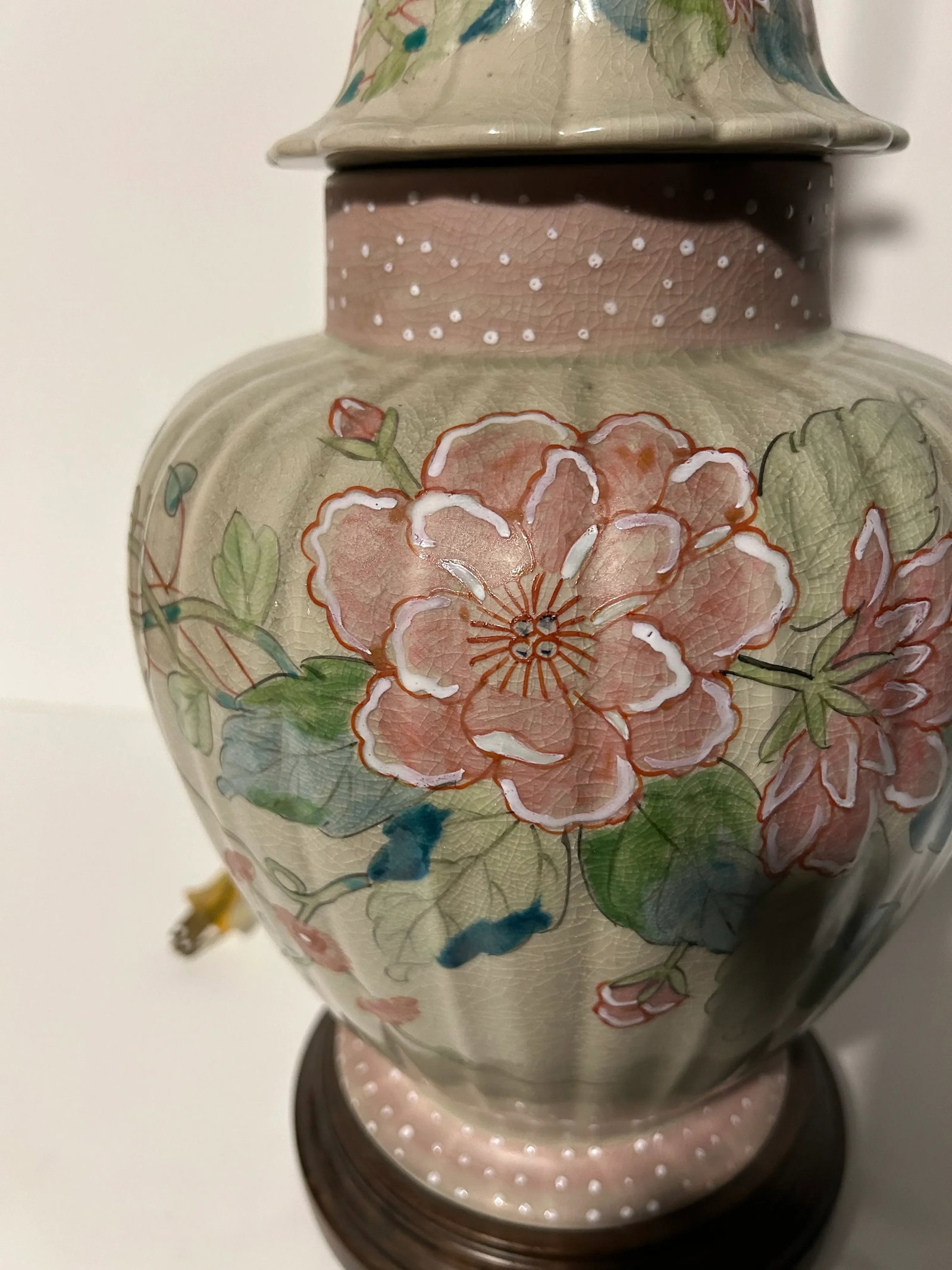 Frederick Cooper Pink and Green Table Lamp - 4