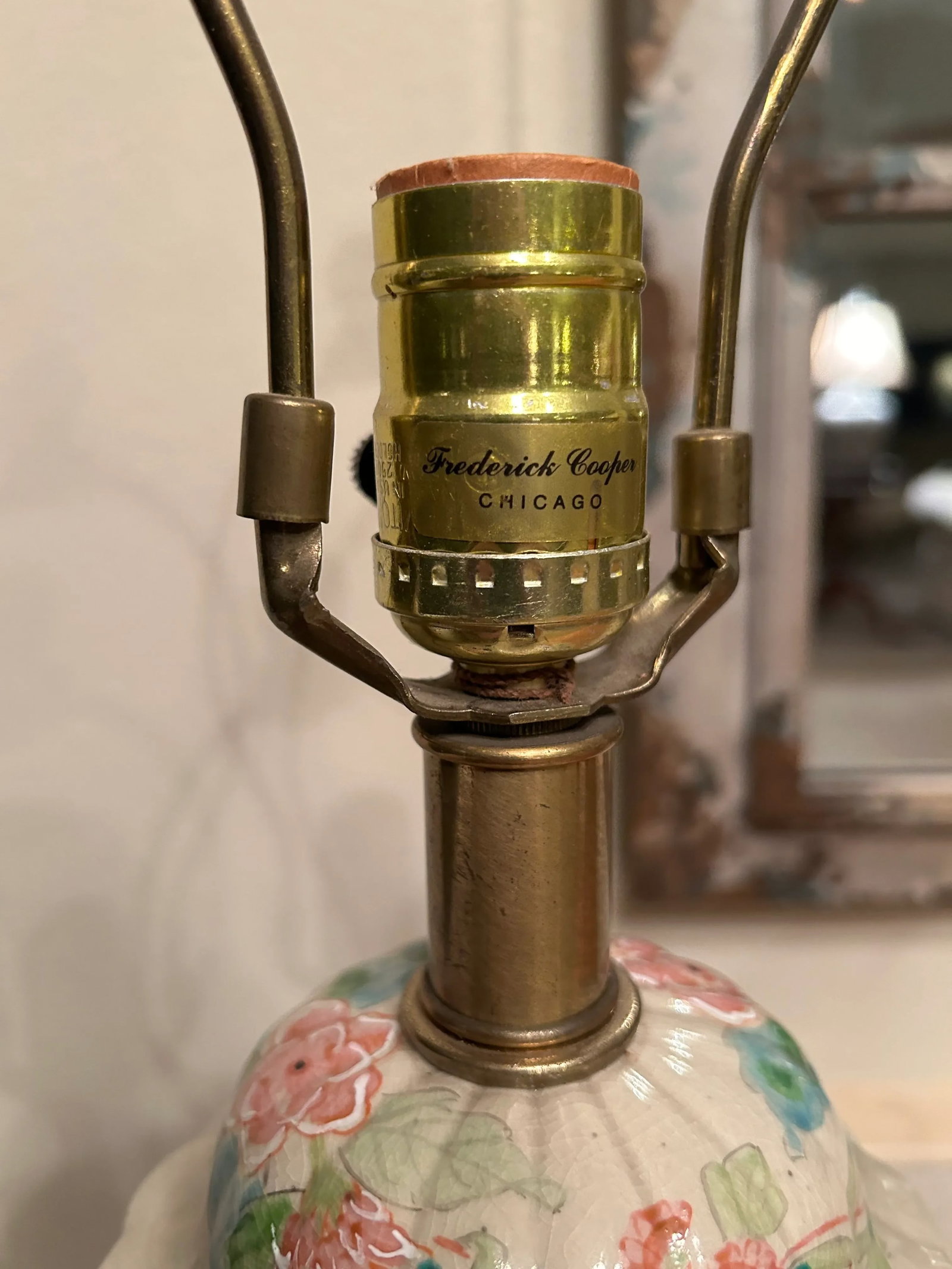 Frederick Cooper Pink and Green Table Lamp - 6