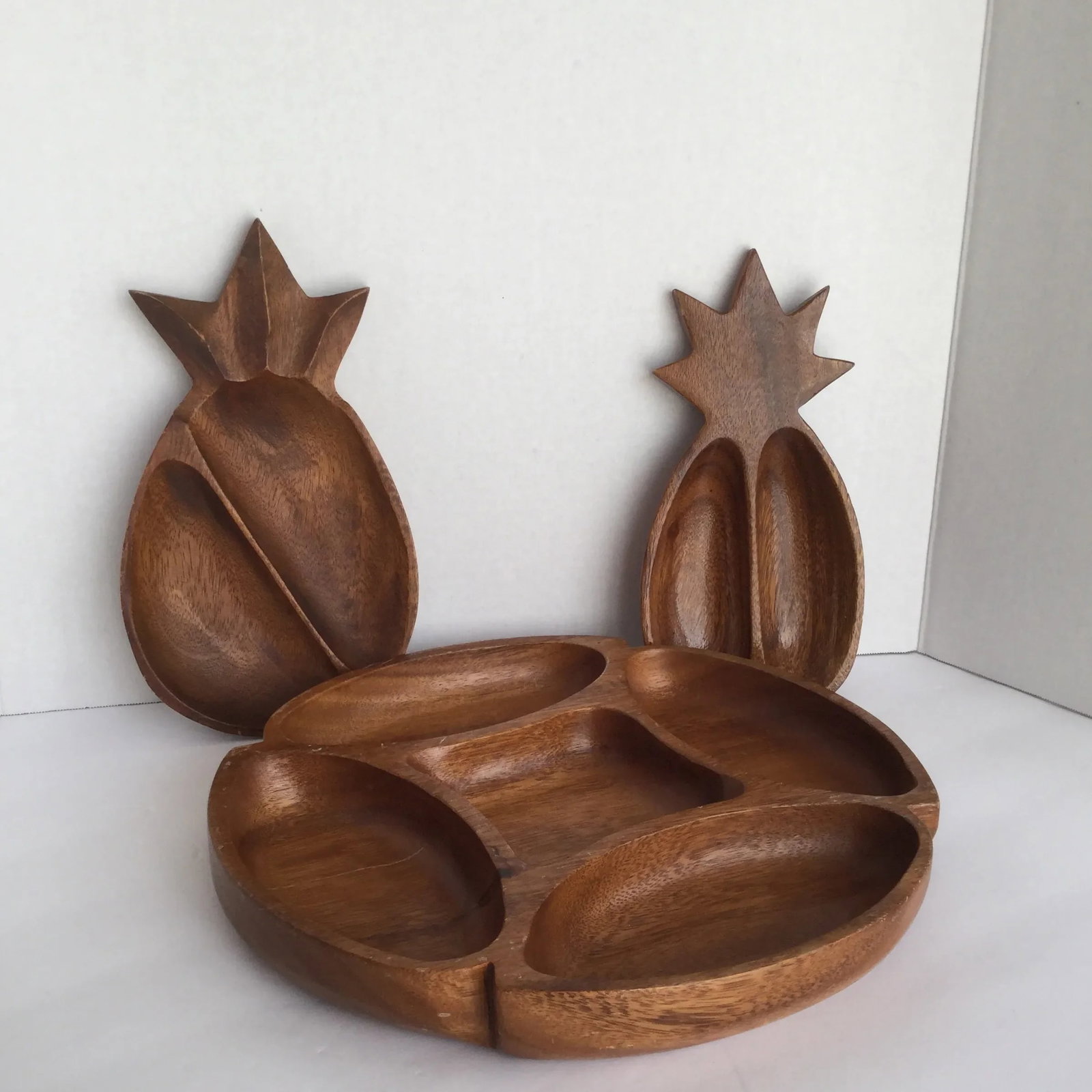 Monkey Wood Serving Trays - Set of 3 - 11